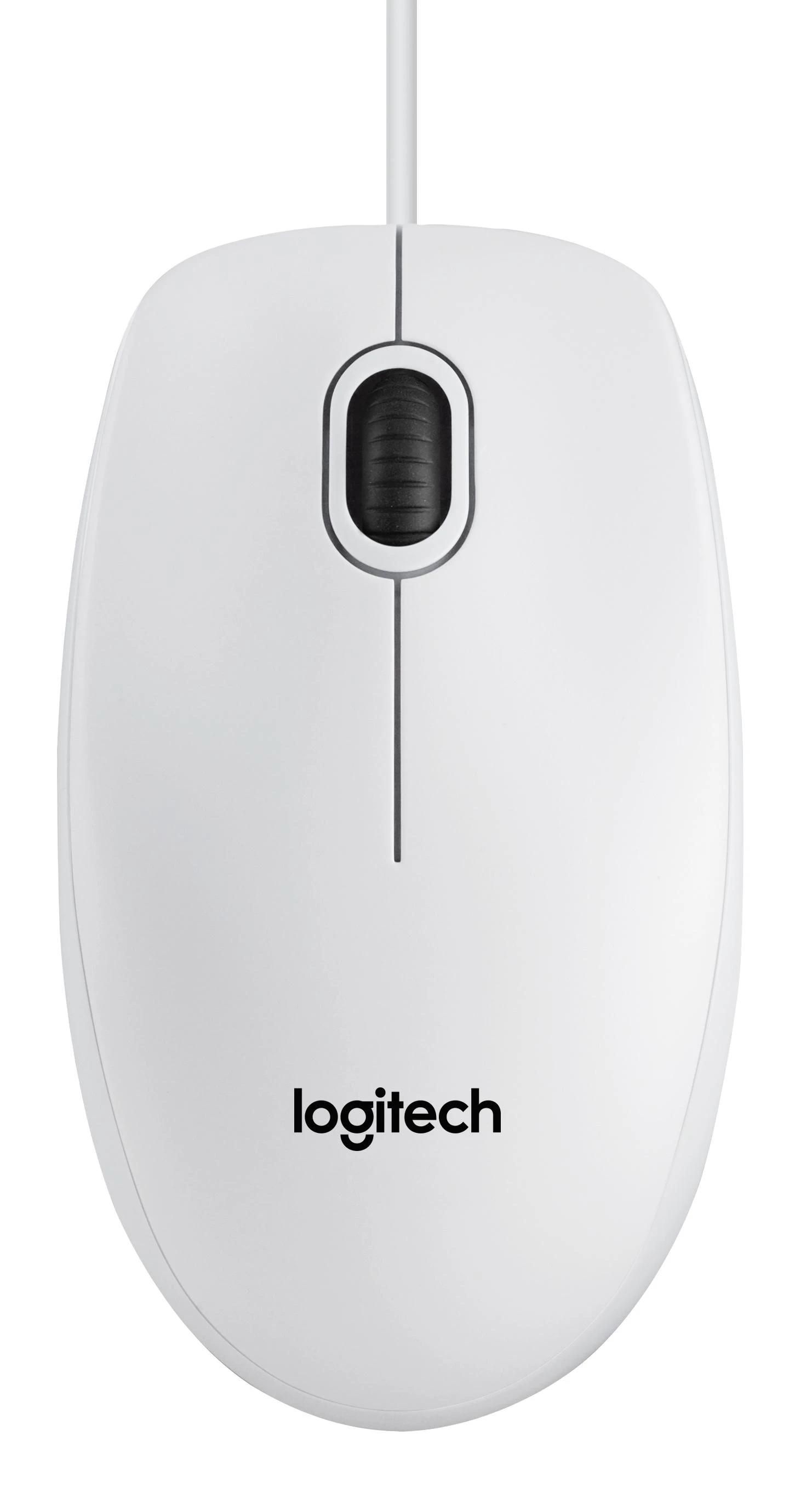Pelė LOGITECH B100, USB, balta sp.