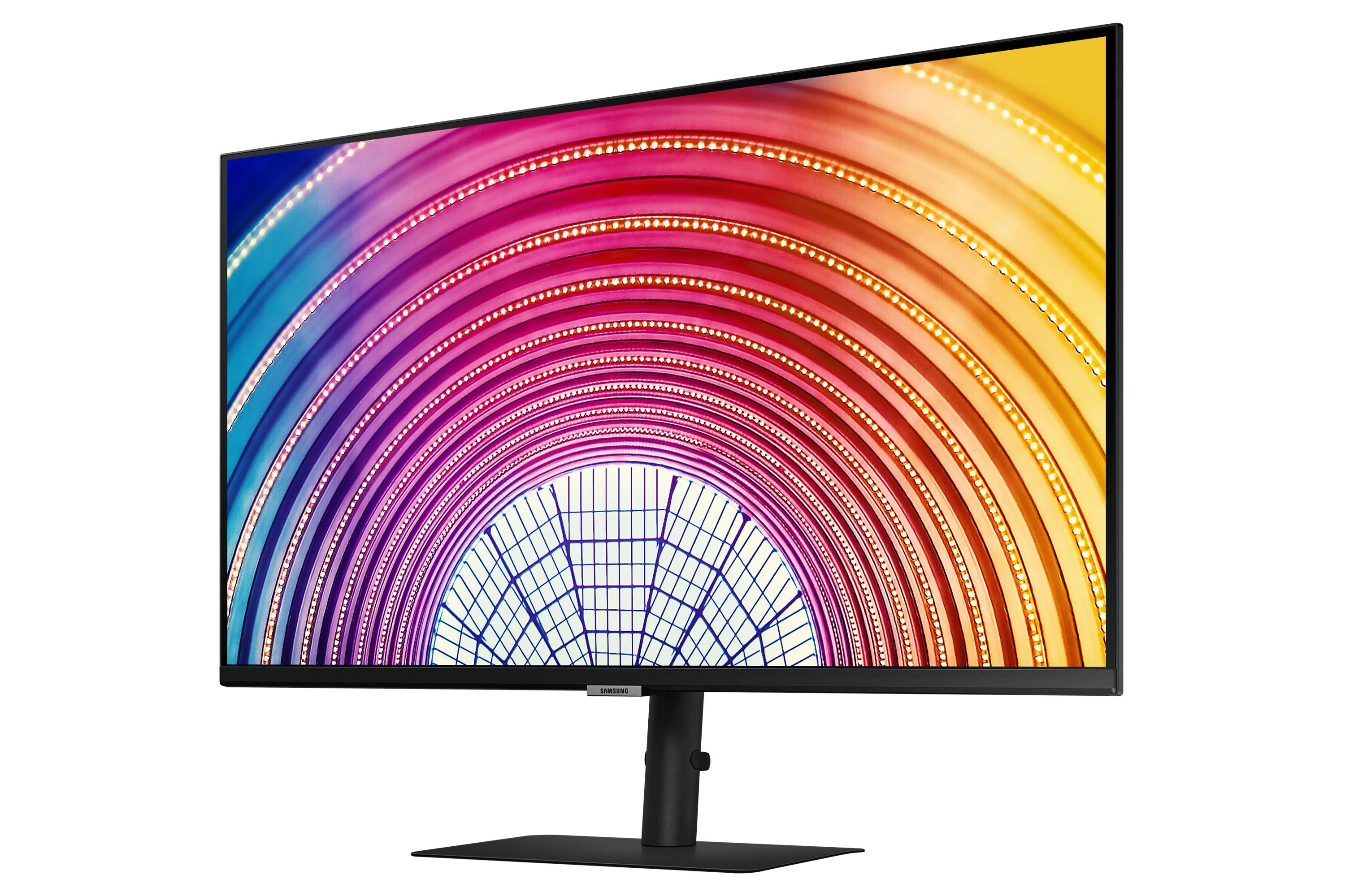 Monitorius „Samsung S32A600“ 32 colių berėmis ekranas, 16:9, 2560x1440, VA, 4 ms, HDR10, HAS / Pasukamas / Pakreipiamas, 130 mm, HDMI / DP, USB3.0 šakotuvas, VESA 100