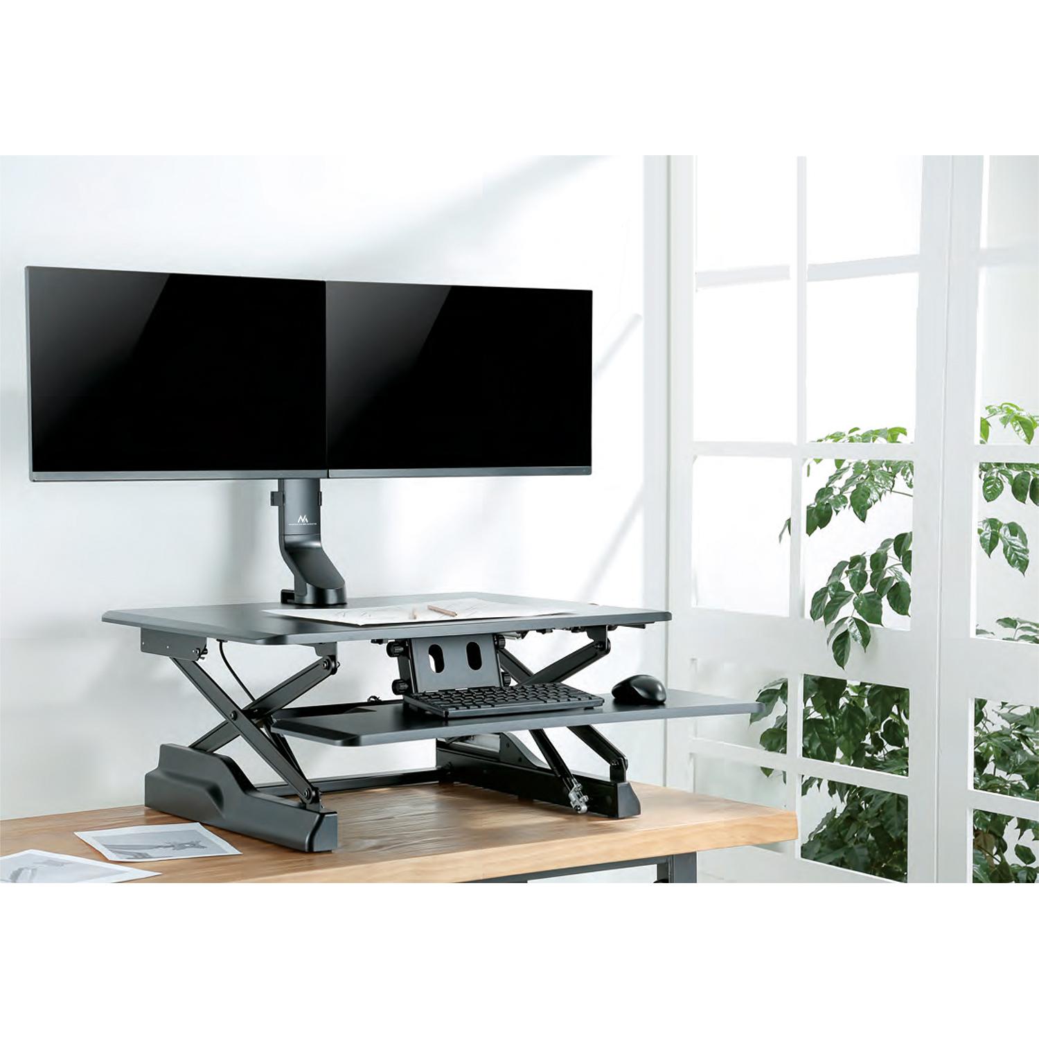 Laikiklis MACLEAN DESK MOUNT HANGER FOR 2 MONITORS MC-854