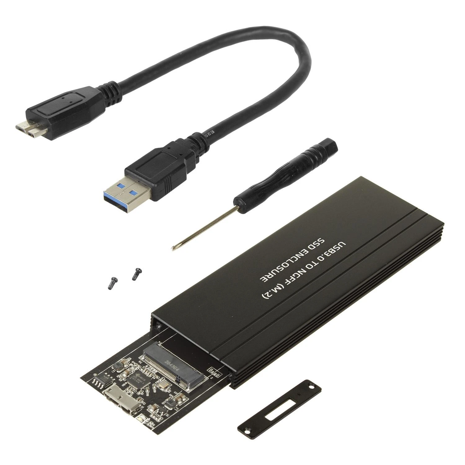 Maclean MCE582 SSD dėklo adapteris SSD M.2, NGFF, USB 3.0, dydžiai 2230/2240/2260/2280, aliuminio korpusas,