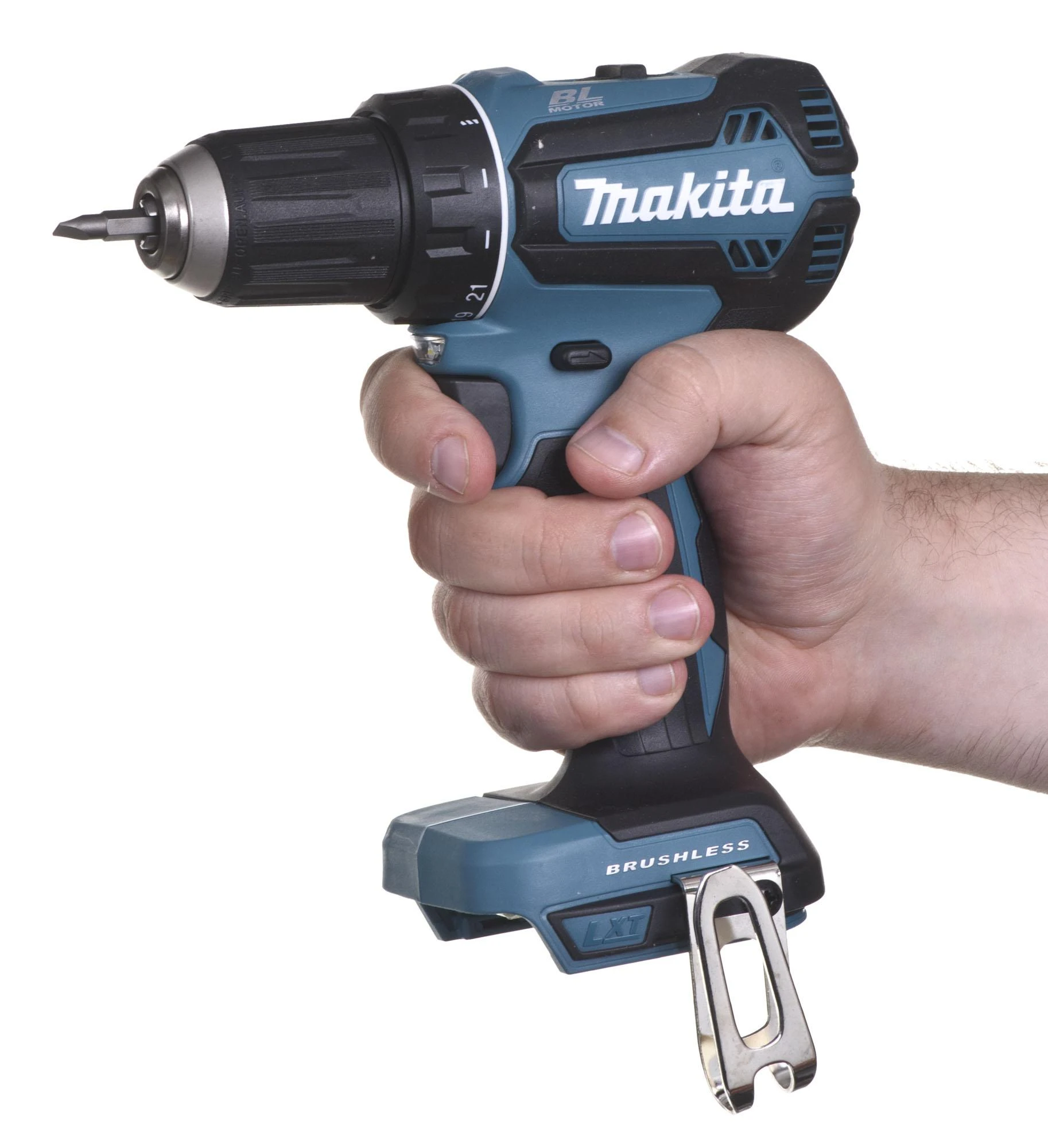 Makita DDF485Z Akumuliatorinis gręžtuvas, 18 V, 50/25 Nm, 1,7kg, LED, BL-motor, Be akumuliatorių ir kroviklio!