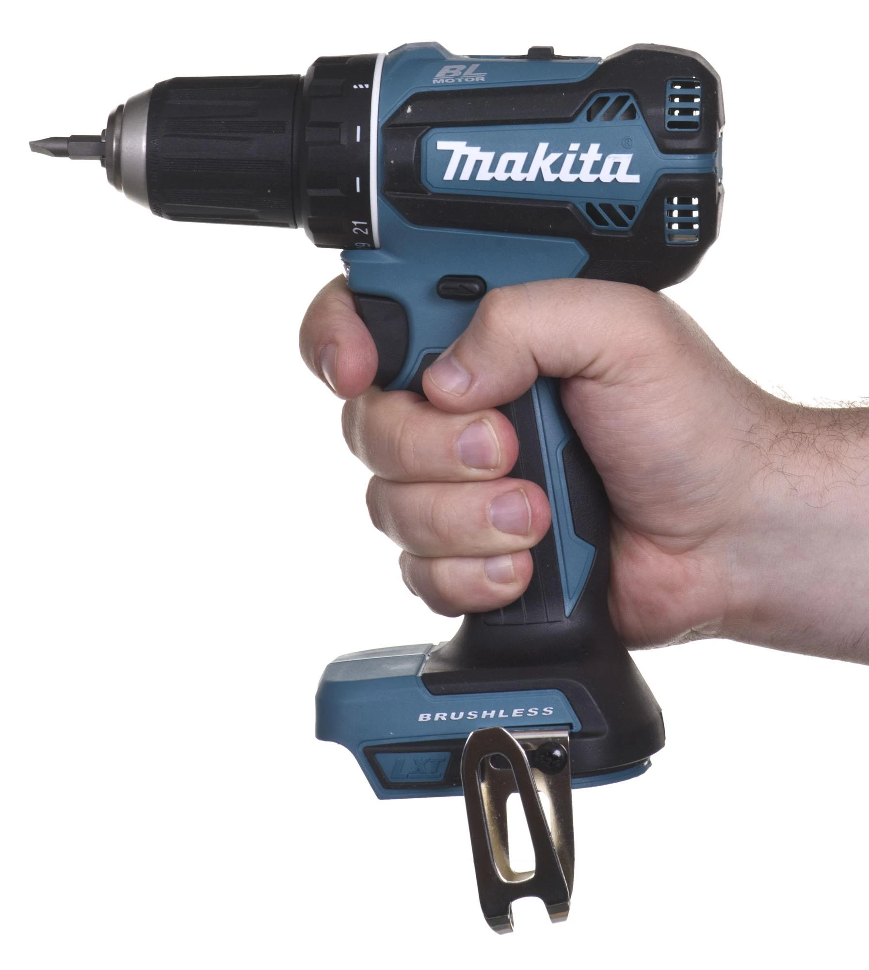 Makita DDF485Z Akumuliatorinis gręžtuvas, 18 V, 50/25 Nm, 1,7kg, LED, BL-motor, Be akumuliatorių ir kroviklio!