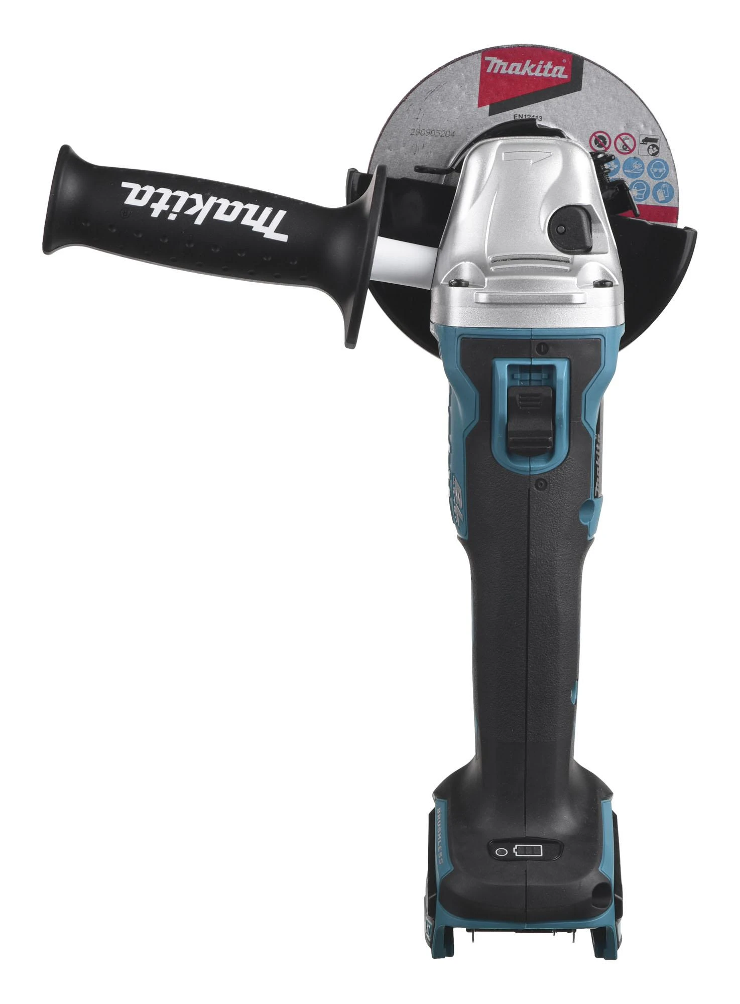 Makita Akumuliatorinis kampinis šlifuoklis DGA504ZJ 18V, 125mm su lagaminu (Be akum. ir kroviklio)
