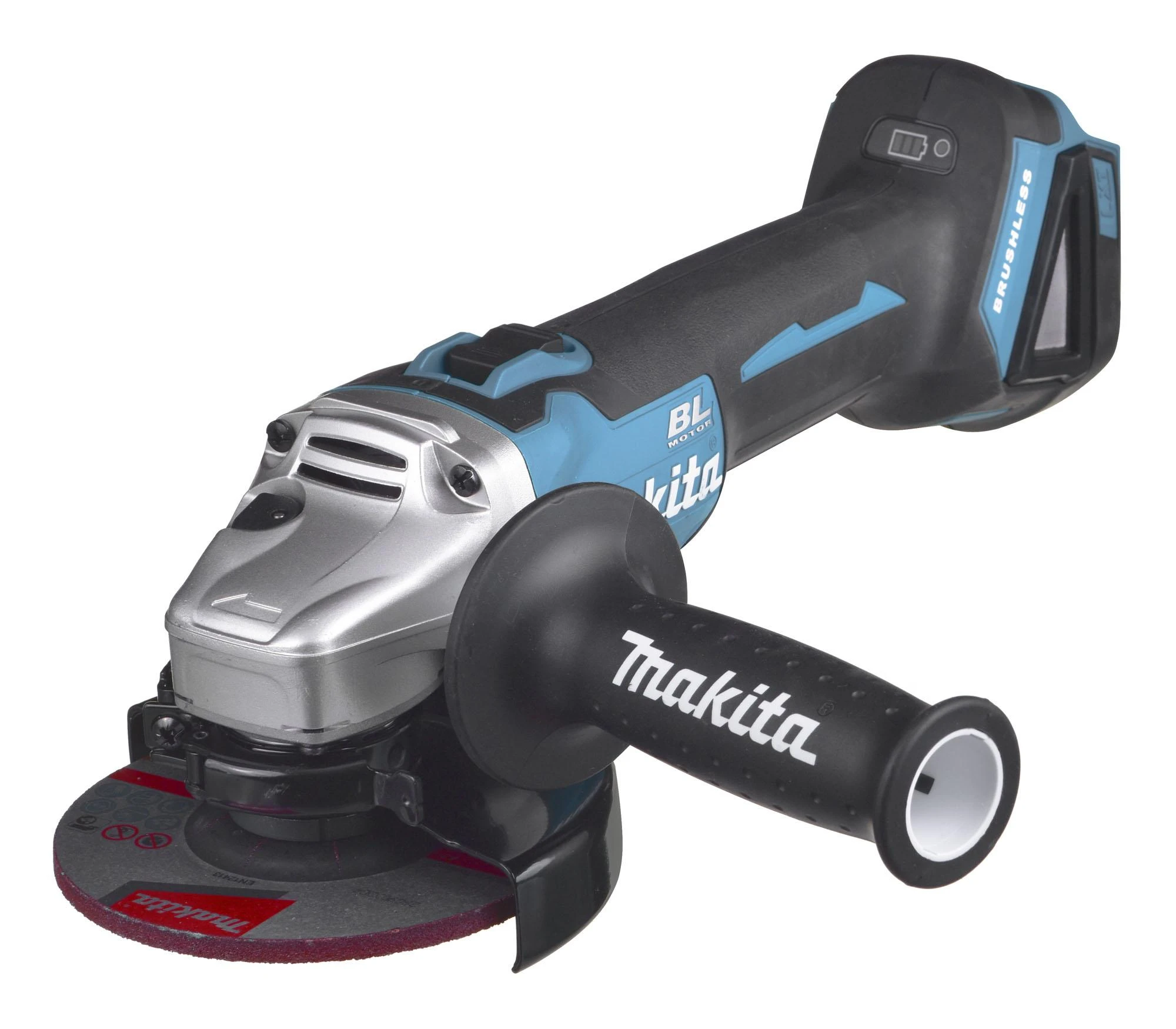 Makita Akumuliatorinis kampinis šlifuoklis DGA504ZJ 18V, 125mm su lagaminu (Be akum. ir kroviklio)
