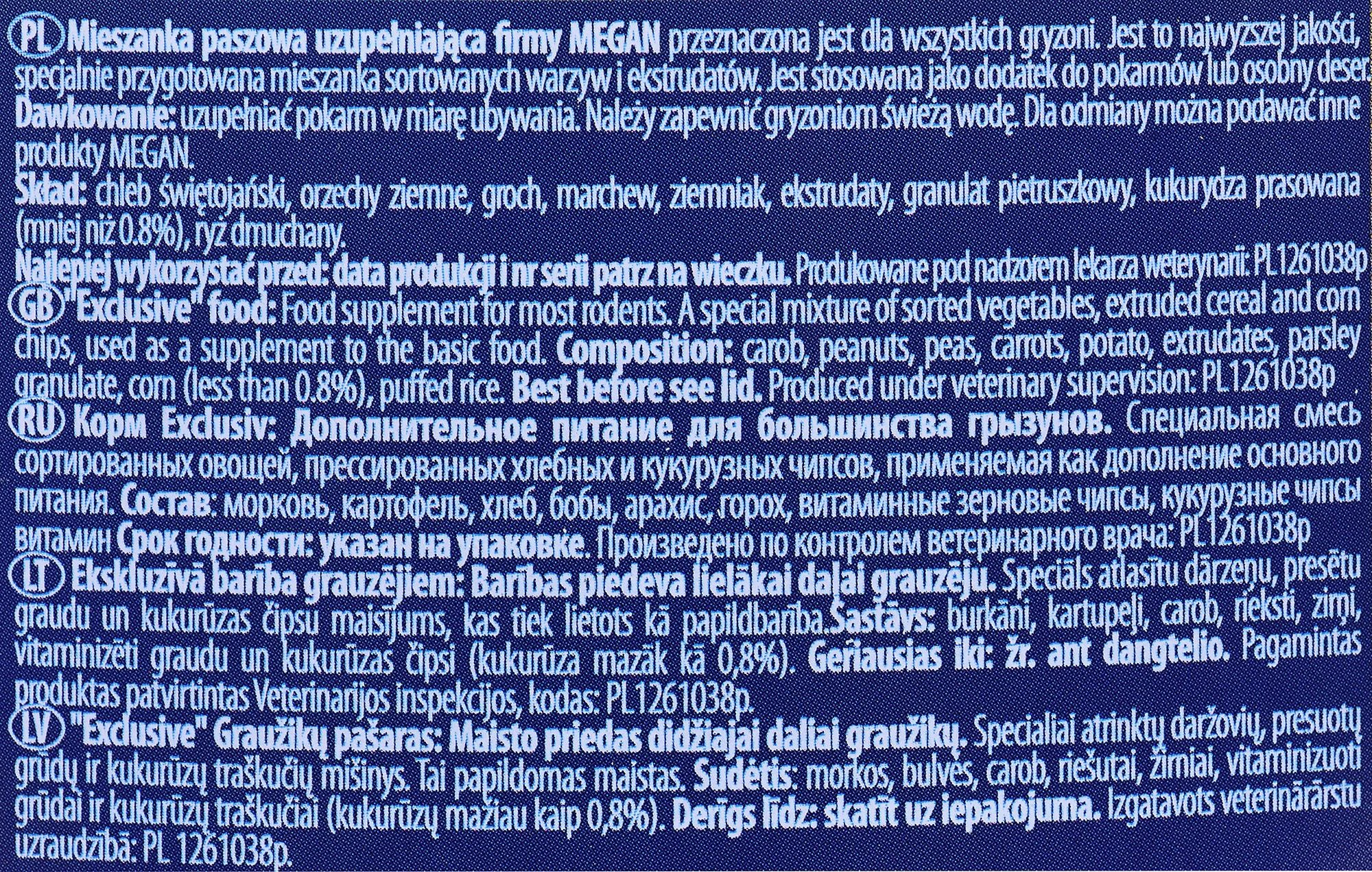 Megan Cocktail graužikams 10 l / 3,7kg - ME42