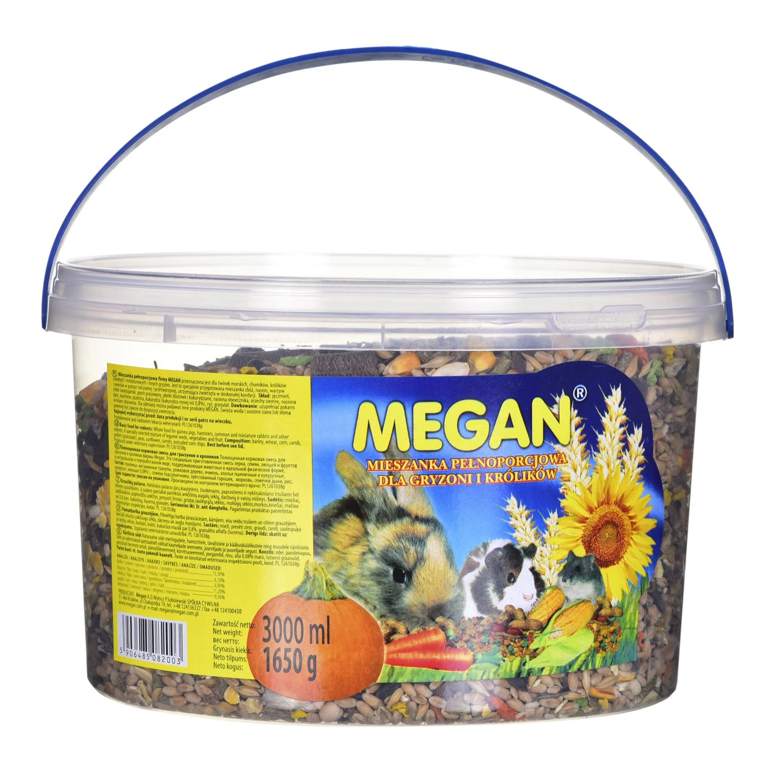 Pašaras graužikams Megan, 1.65 kg