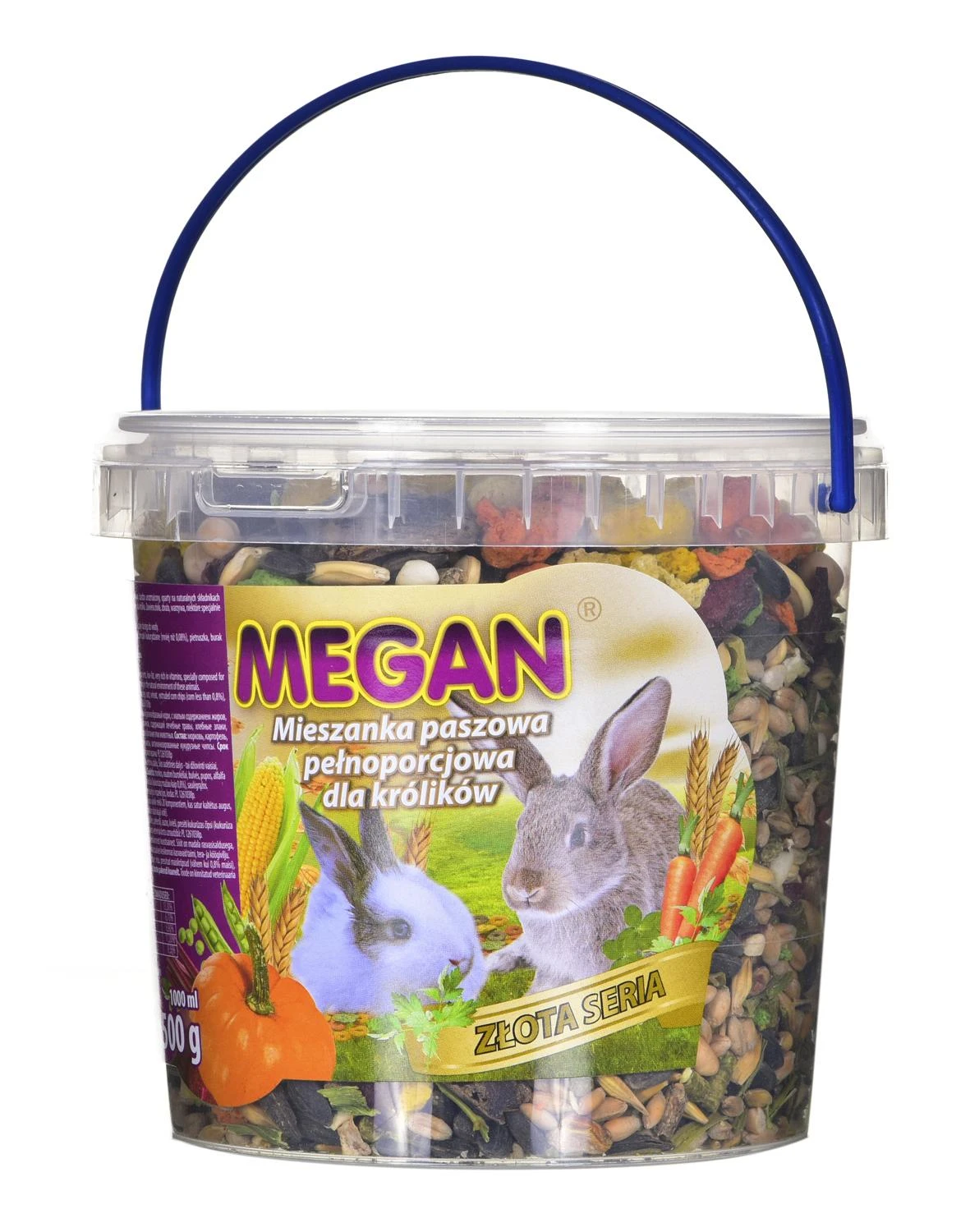 Pašaras triušiams Megan, auksinė serija, 500 gr