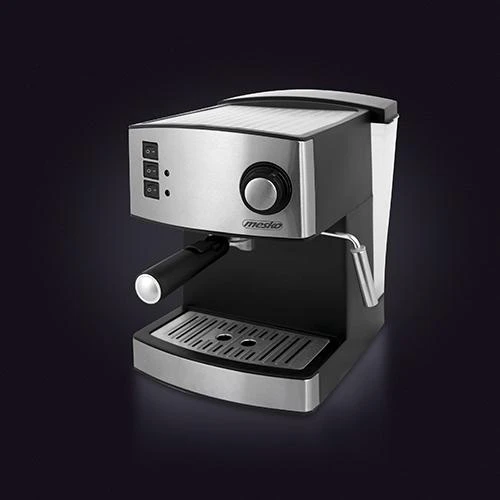 Kavos aparatas Mesko | Espresso Aparatas | MS 4403 | Slėgis 15 bar | Su pieno plakikliu | Semi-automatinis | 850 W | Nerūdijantis plienas/Juodas