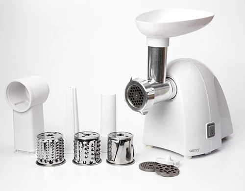 Mėsmalė Camry | CR 4802 | Baltas | 600-1500 W | Greičių skaičius 1 | Middle size sieve, mince sieve, poppy sieve, plunger, sausage filler, vegatable attachment.