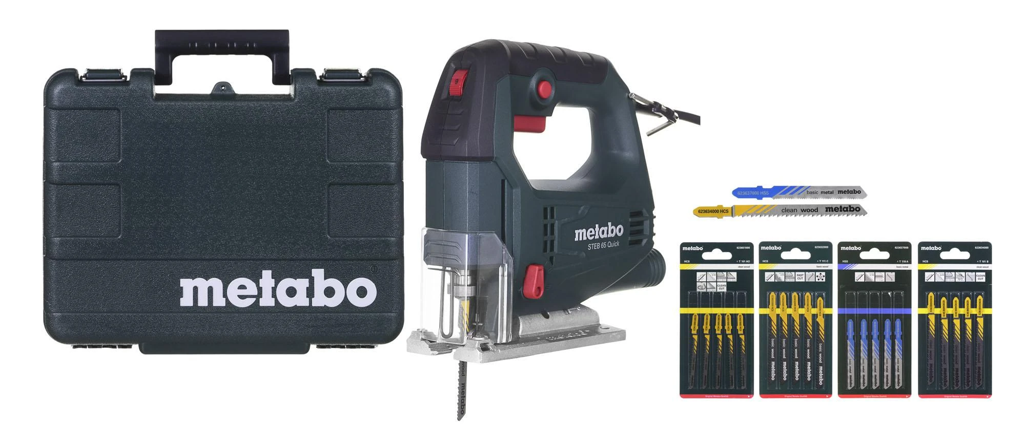 Metabo Siaurapjūklis STEB 65 QUICK SET (690920000) 450W + 20 pjūkliukų