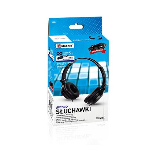 MSONIC MH476X ausinės, 5 m. laidas