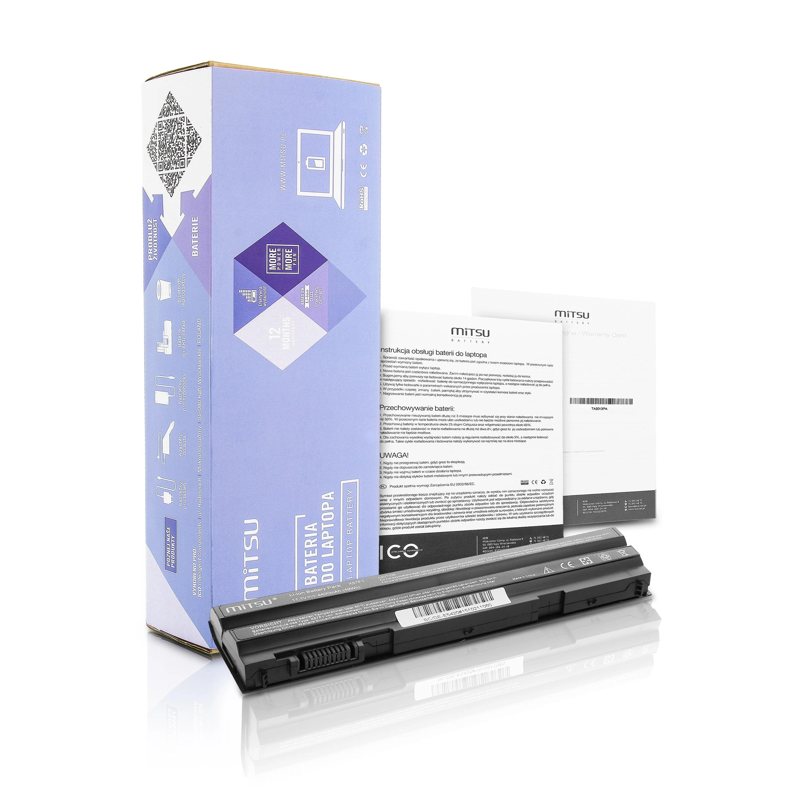 Baterija Mitsu BC/DE-E5420 (Dell Latitude 4400 mAh 49 Wh)
