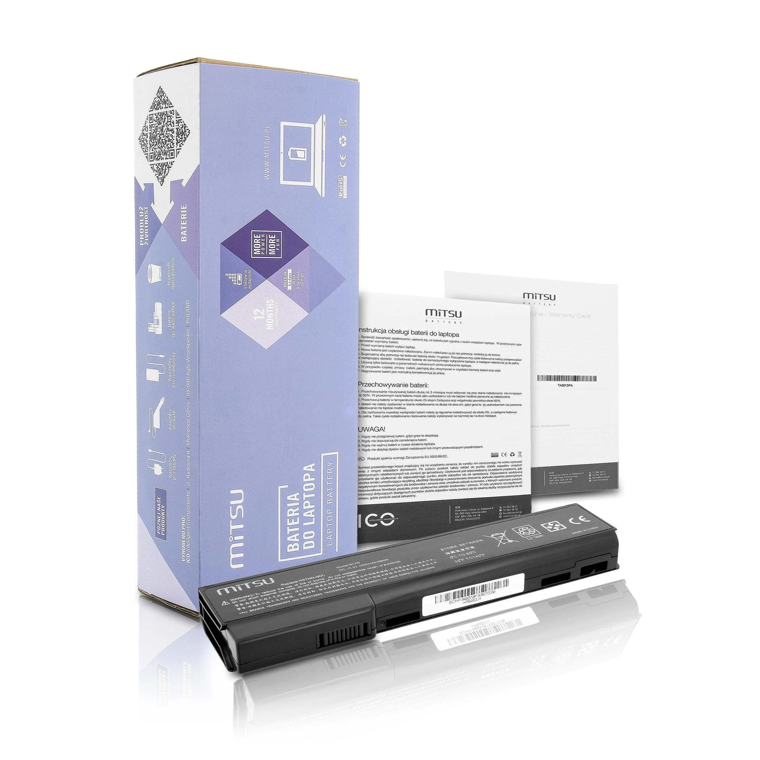 Nešiojamo kompiuterio akumuliatorius Mitsu BC/HP-8460W