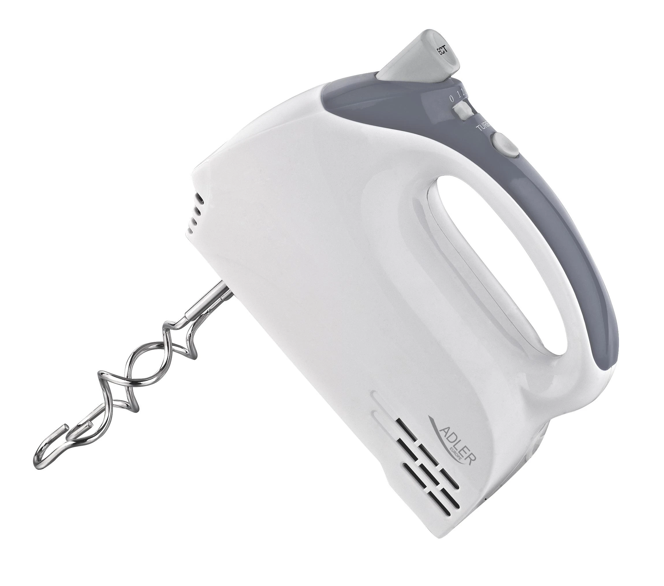 Plakiklis Adler AD 4201 g Baltas, Hand mixer, 300 W, Greičių skaičius 5, Shaft material Nerūdijantis plienas,