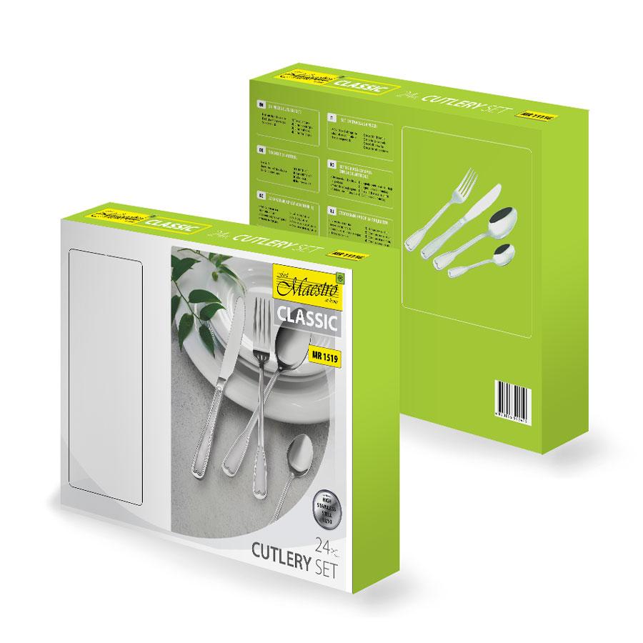 MAESTRO MR-1519-24 flatware set Nerūdijantis plienas 24 pc(s) Sidabrinis