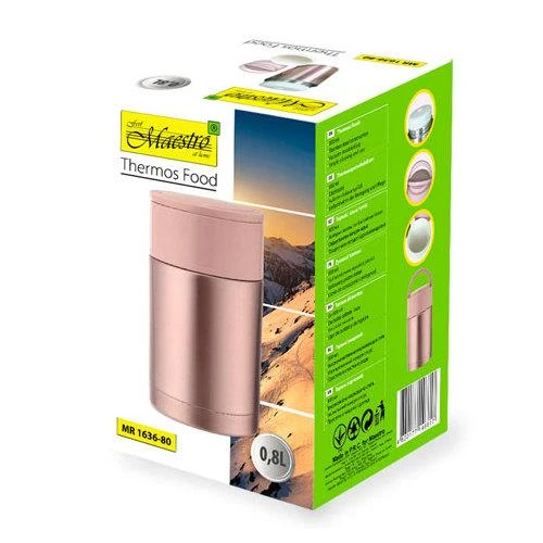 Vakarienės termosas Maestro MR-1636-60 600 ml, rožinis