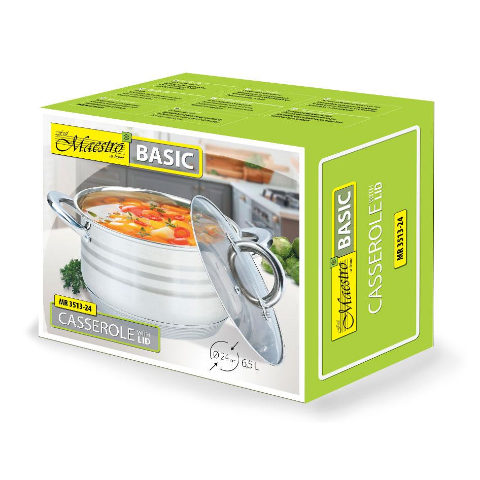 Puodas 24cm 6,5L su dangteliu Maestro MR-3513