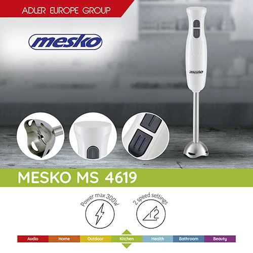 Mesko | Maišytuvas | MS 4619 | Hand Maišytuvas | 300 W | Baltas