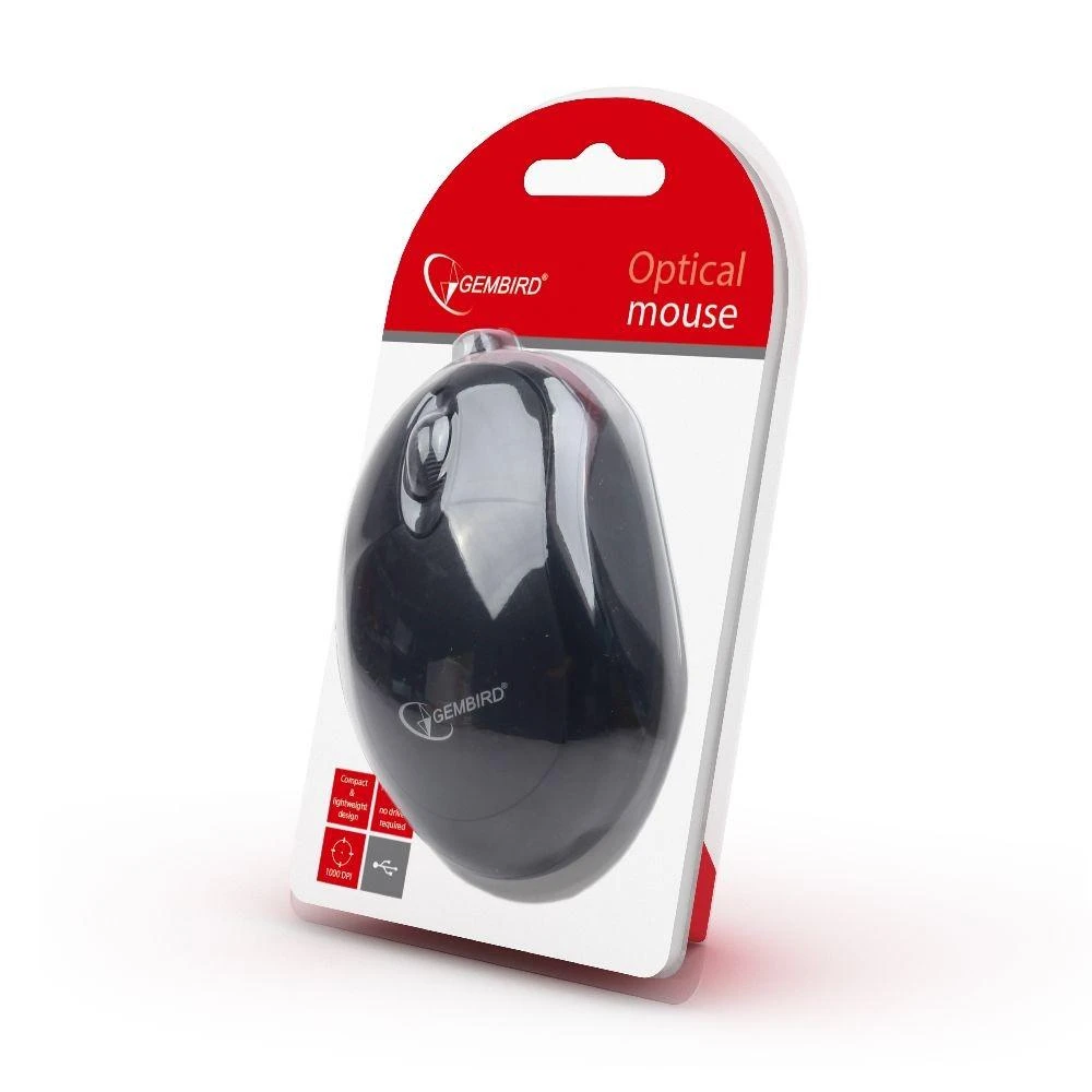 Gembird | MUS-U-01 | Optinė USB pelė | su laidu | Juodas