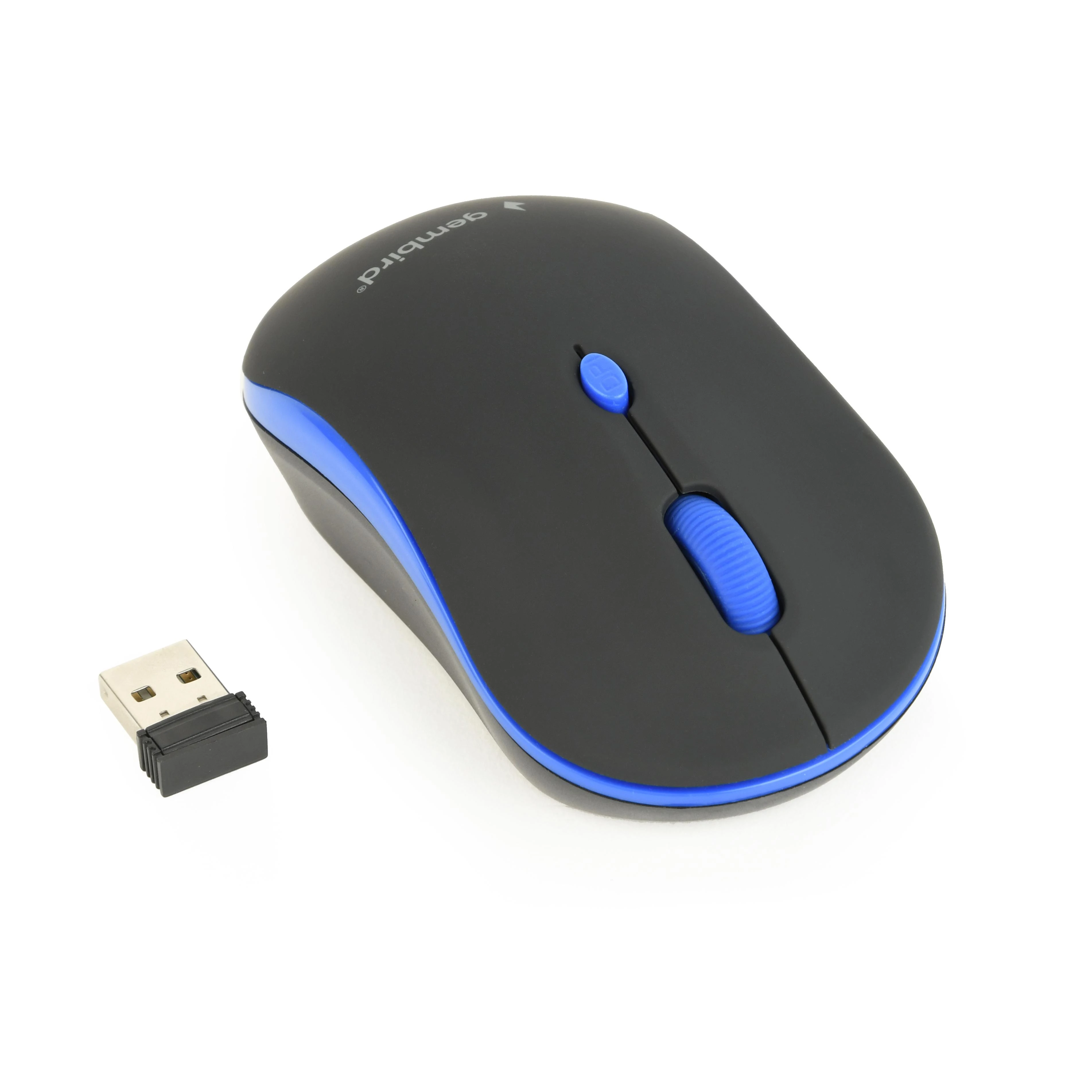 GEMBIRD MUSW-4B-03-B Gembird Optinė belaidė pelė MUSW-4B-03-B, 1600 DPI, nano USB, juodas-mėlynas
