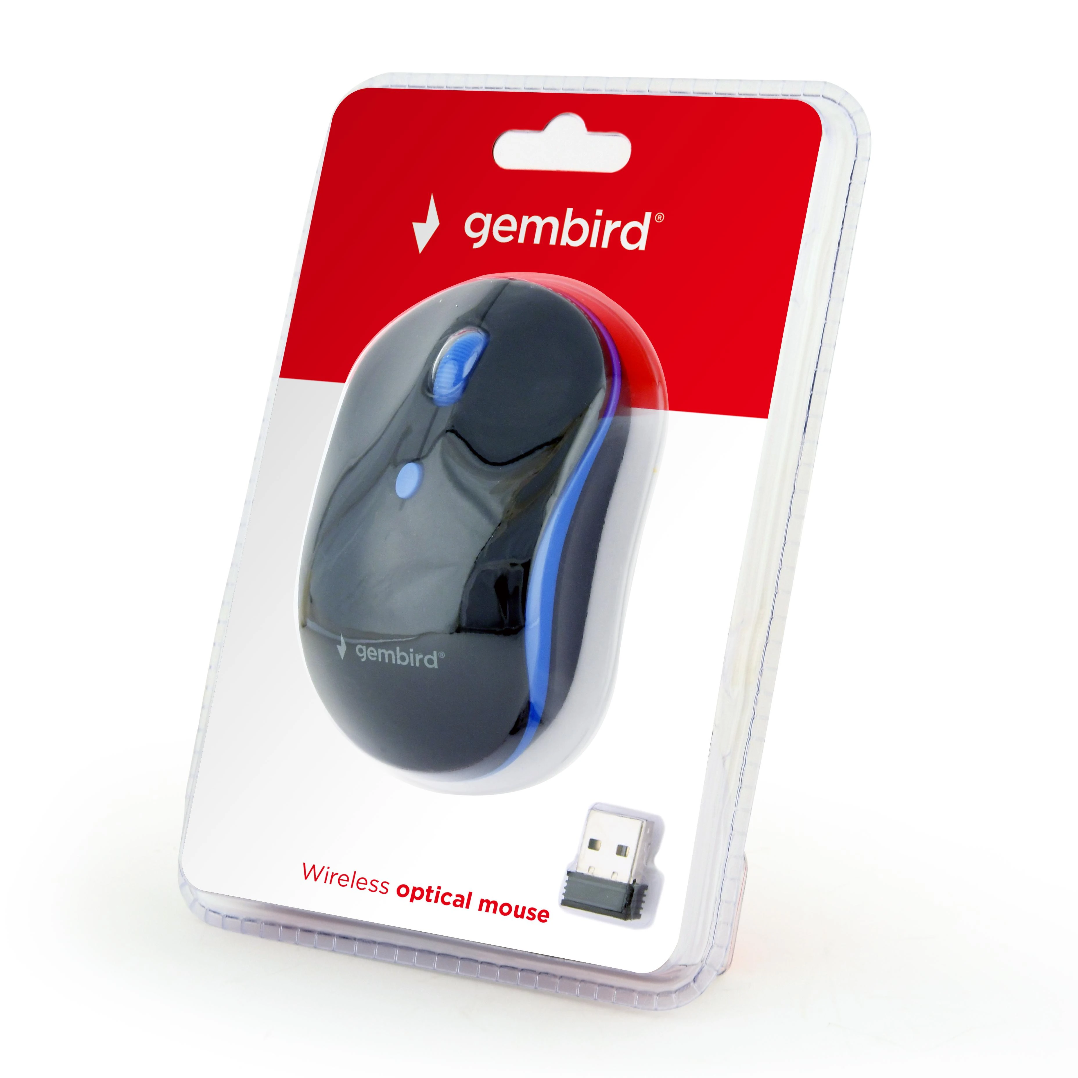 GEMBIRD MUSW-4B-03-B Gembird Optinė belaidė pelė MUSW-4B-03-B, 1600 DPI, nano USB, juodas-mėlynas