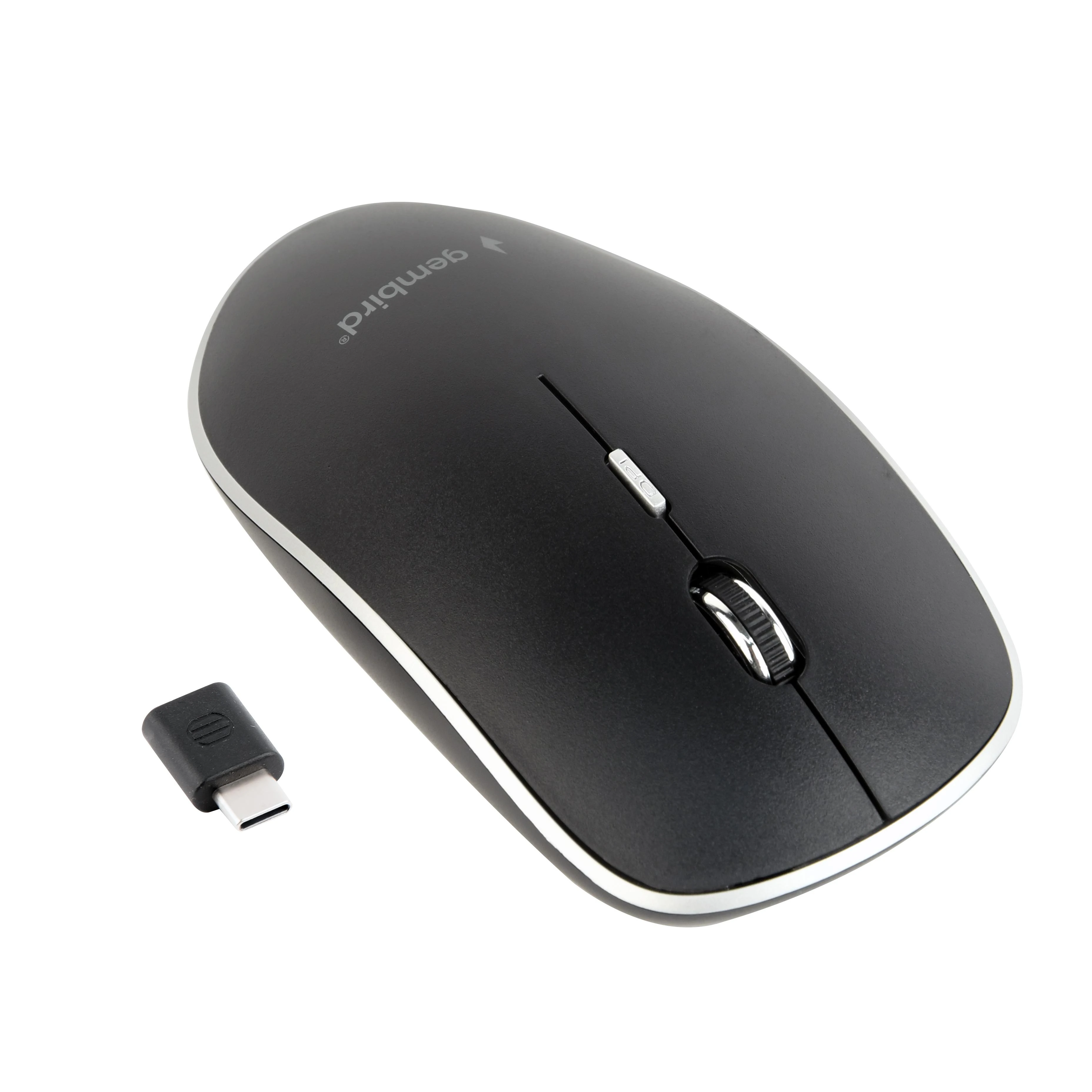GEMBIRD MUSW-4BSC-01 Silent Optinė belaidė pelė juodas Type-C imtuvas