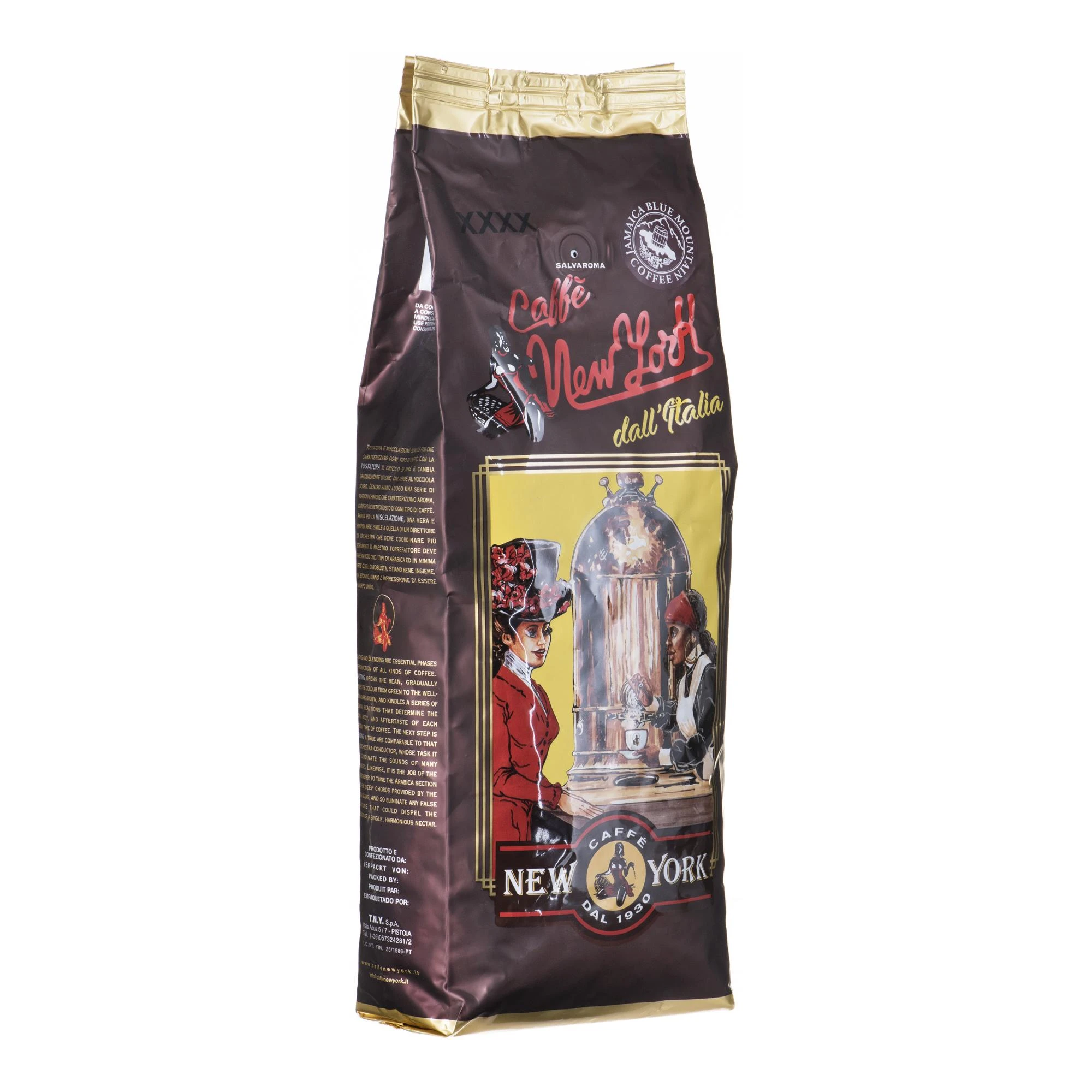 New York Coffee Grūdėta kava 1kg NEW YORK KAVA 20% Robusta, 80% Arabica (8002436420010)