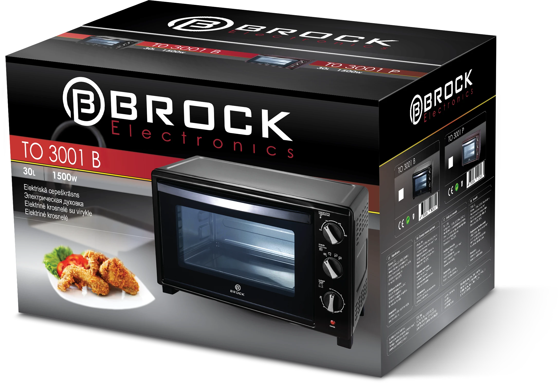 Elektrinė krosnelė KROSNELĖ EL BROCK TO 3001 B 30L 1500W