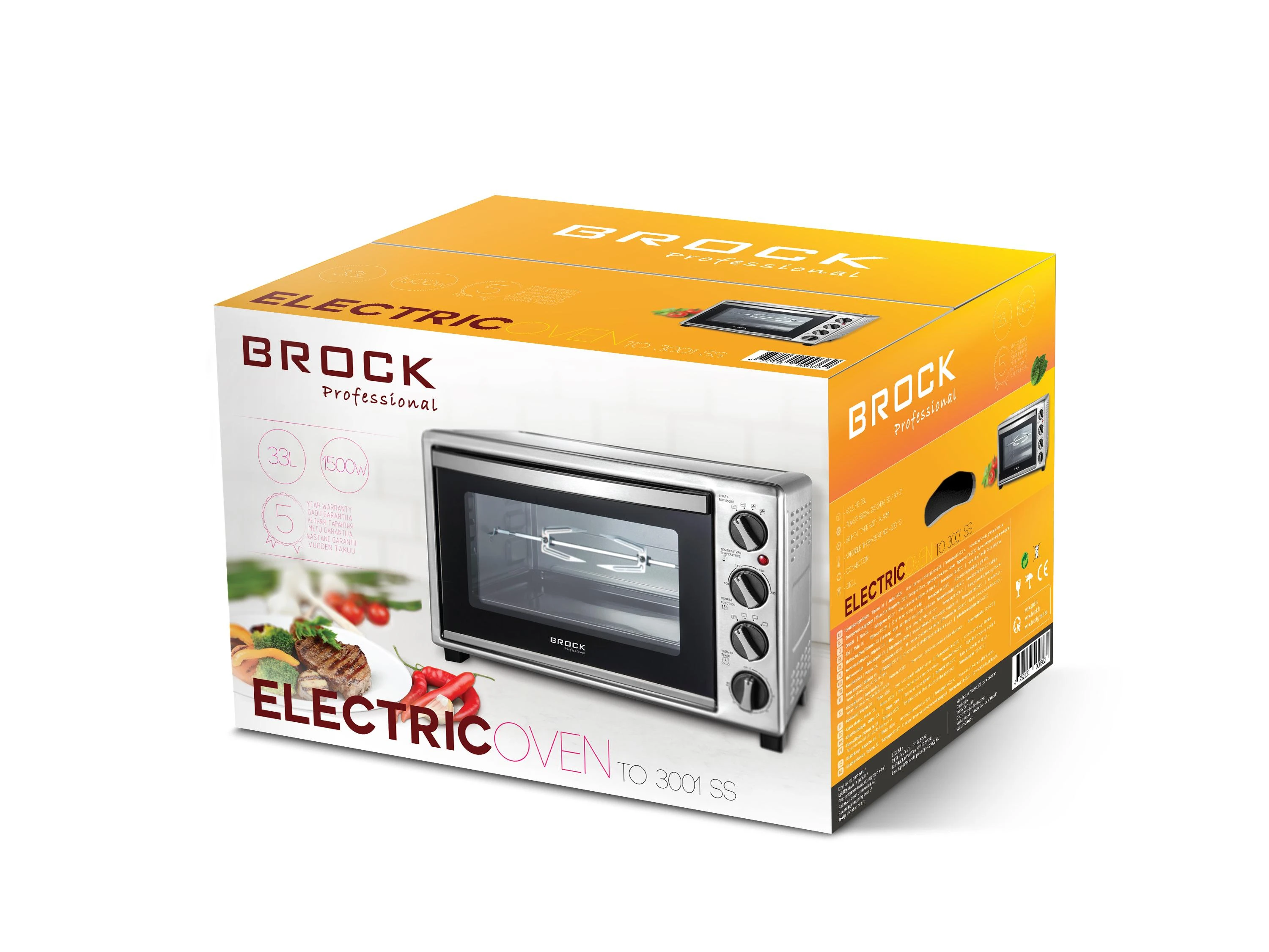 TO 3001 SS BROCK Electronics Elektrinė krosnelė