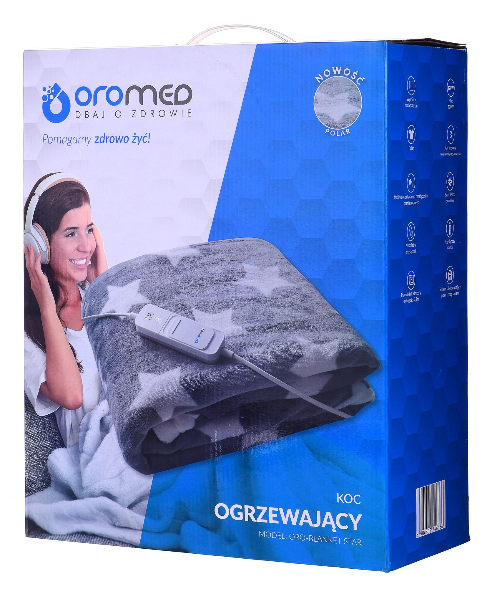 Oromed elektrinė antklodė pakuotėje