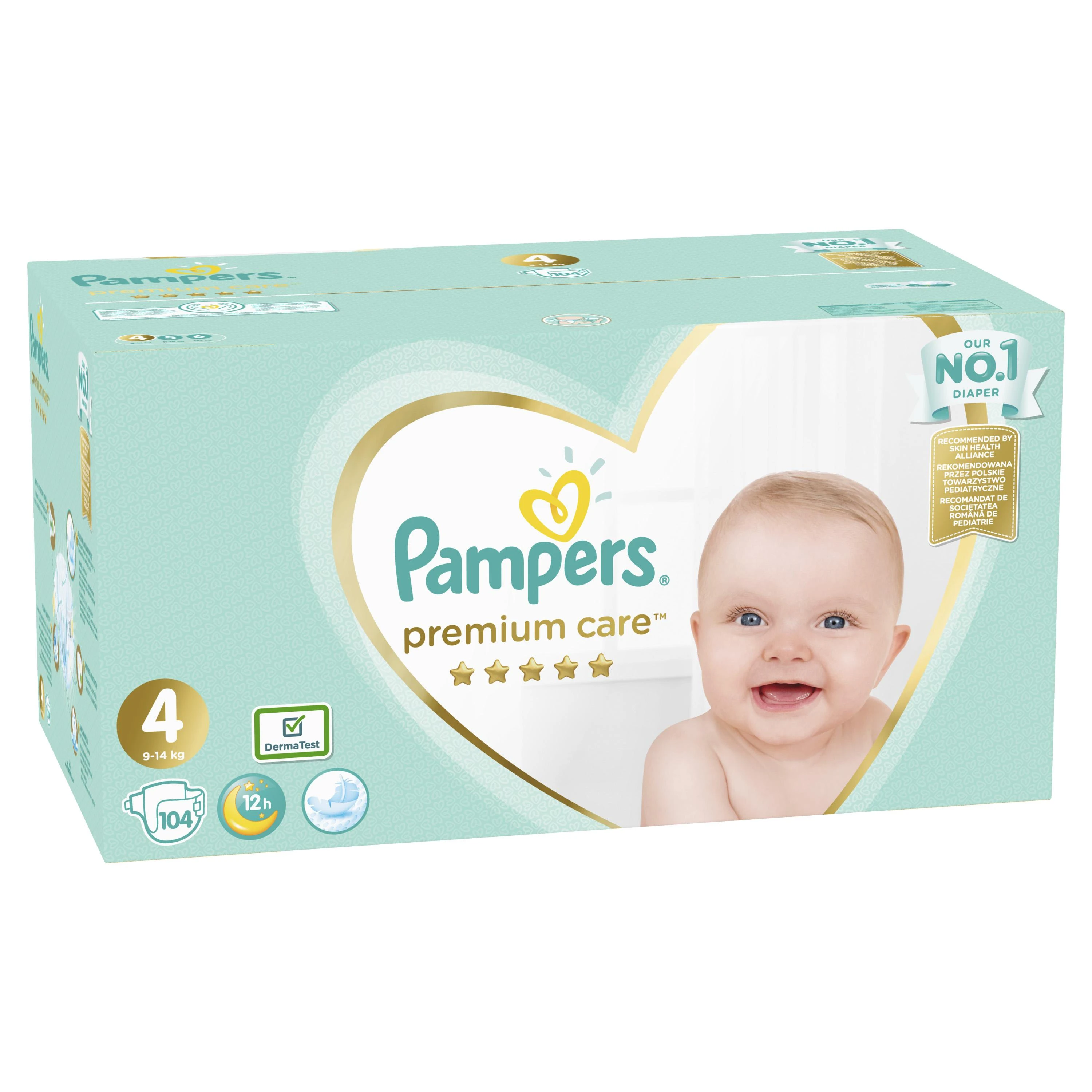 Sauskelnės Pampers Premium Care, 4 dydis, 8–14kg, 104 vnt.