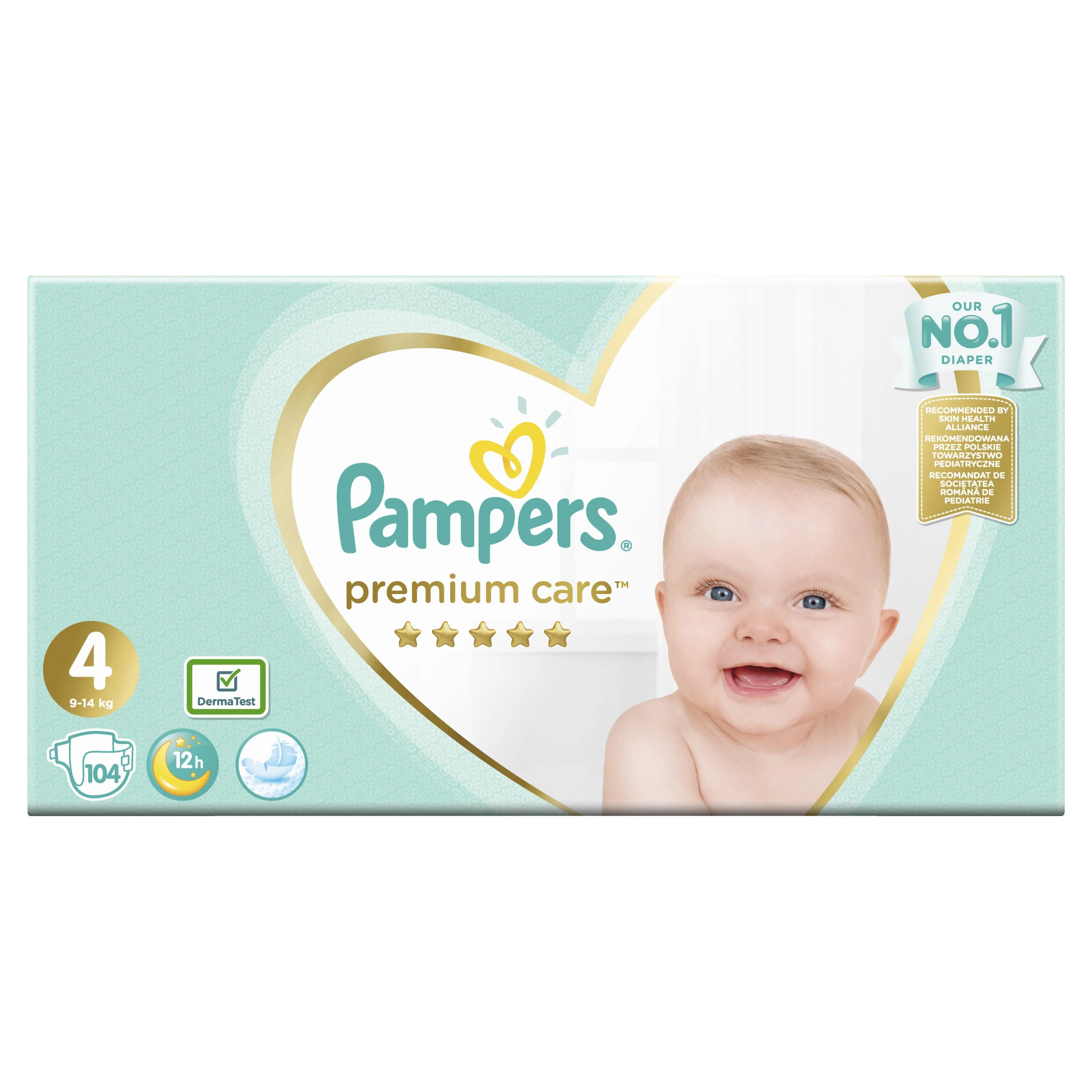Sauskelnės Pampers Premium Care, 4 dydis, 8–14kg, 104 vnt.