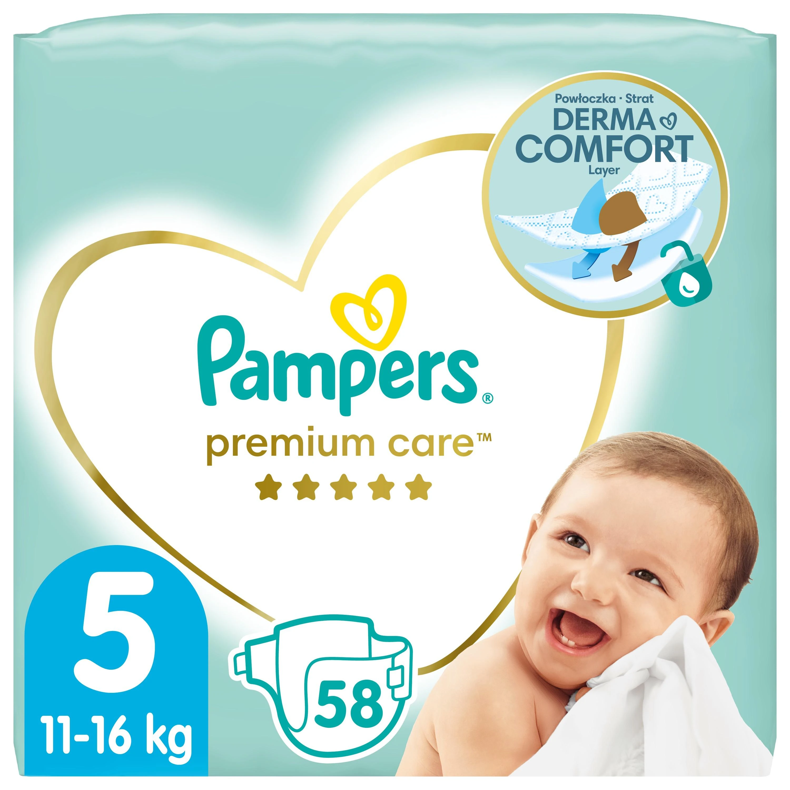 PAMPERS PC JP 5-JUNIOR 58 NEW