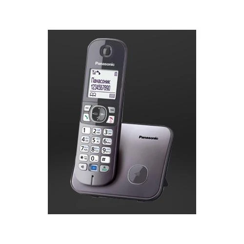 „Panasonic“ belaidis telefonas | KX-TG6811PDB | Integruotas ekranas | Juodas