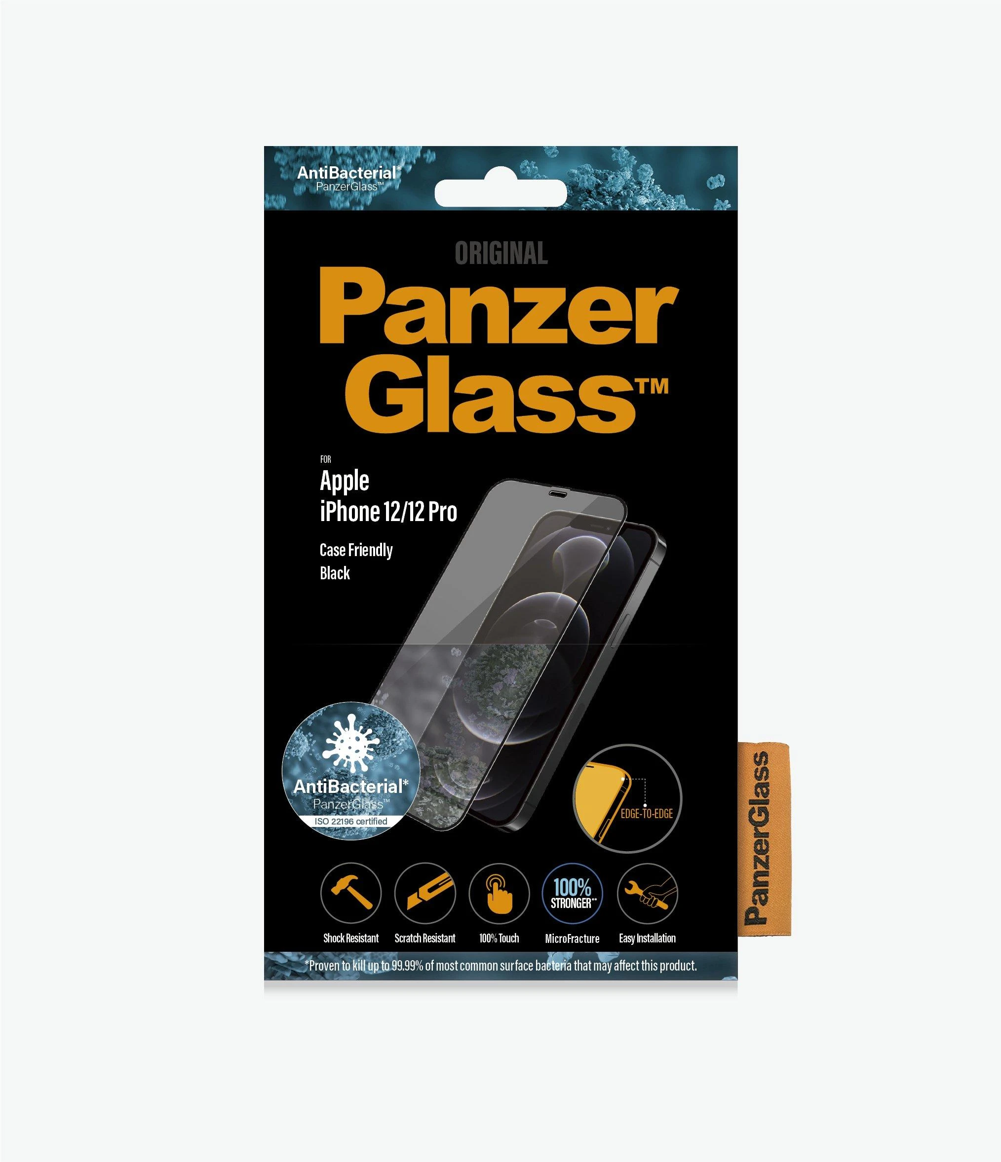Panzer Glass PanzerGlass | Apple | Skirta iPhone 12/12 Pro | Stiklas | Juodas | 100% prisilietimas; Danga netoksiška | Tinkamas atvejams