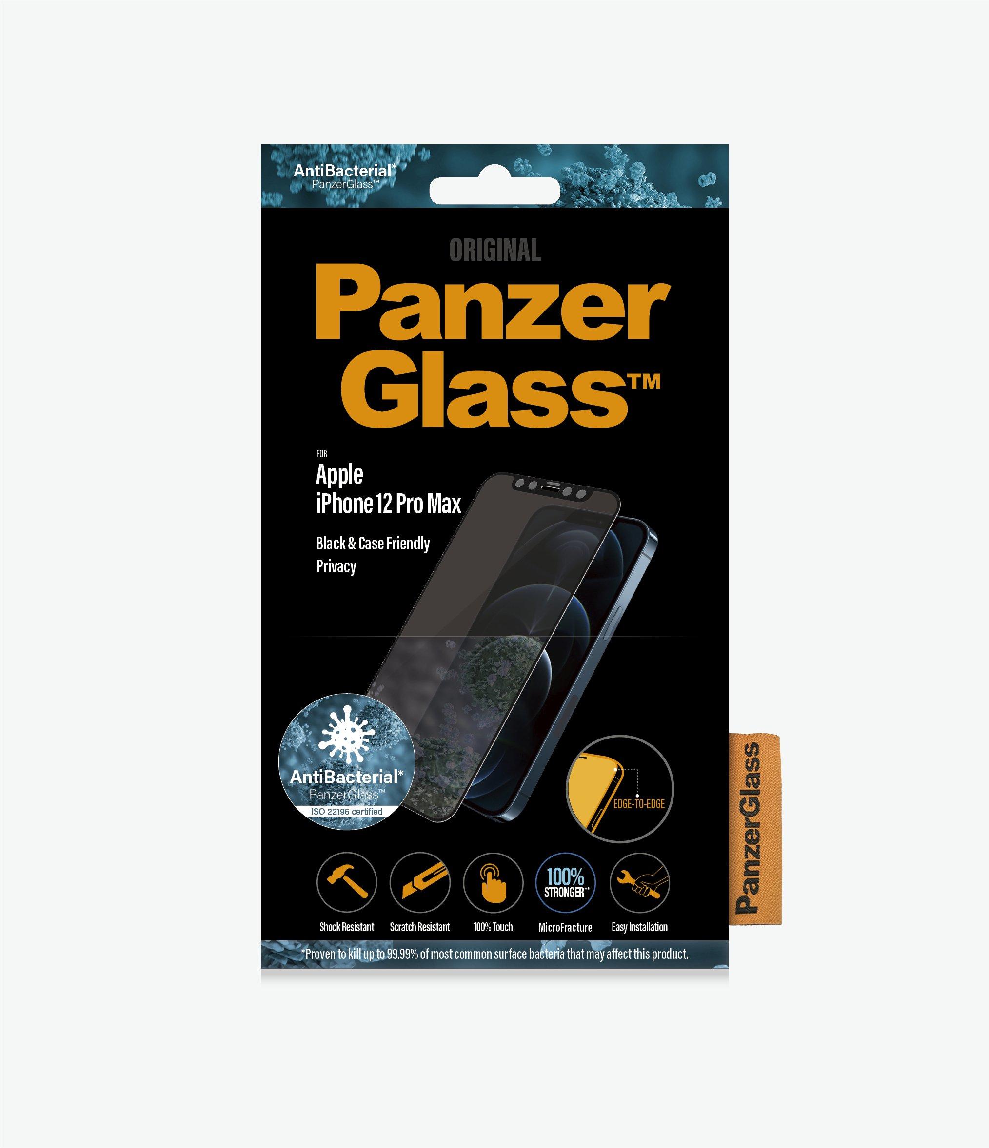 Panzer Glass PanzerGlass | Apple | iPhone 12 Pro Max | Glass | Juodas | Privacy glass