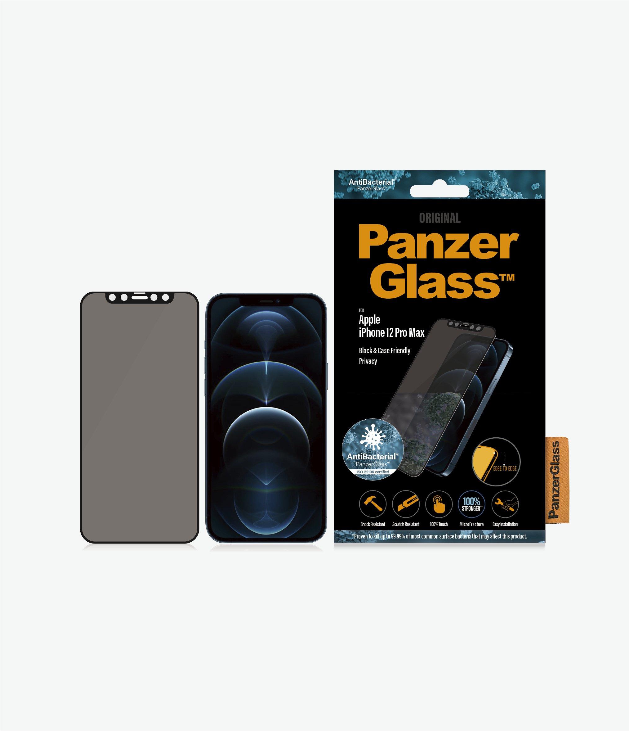 Panzer Glass PanzerGlass | Apple | iPhone 12 Pro Max | Glass | Juodas | Privacy glass