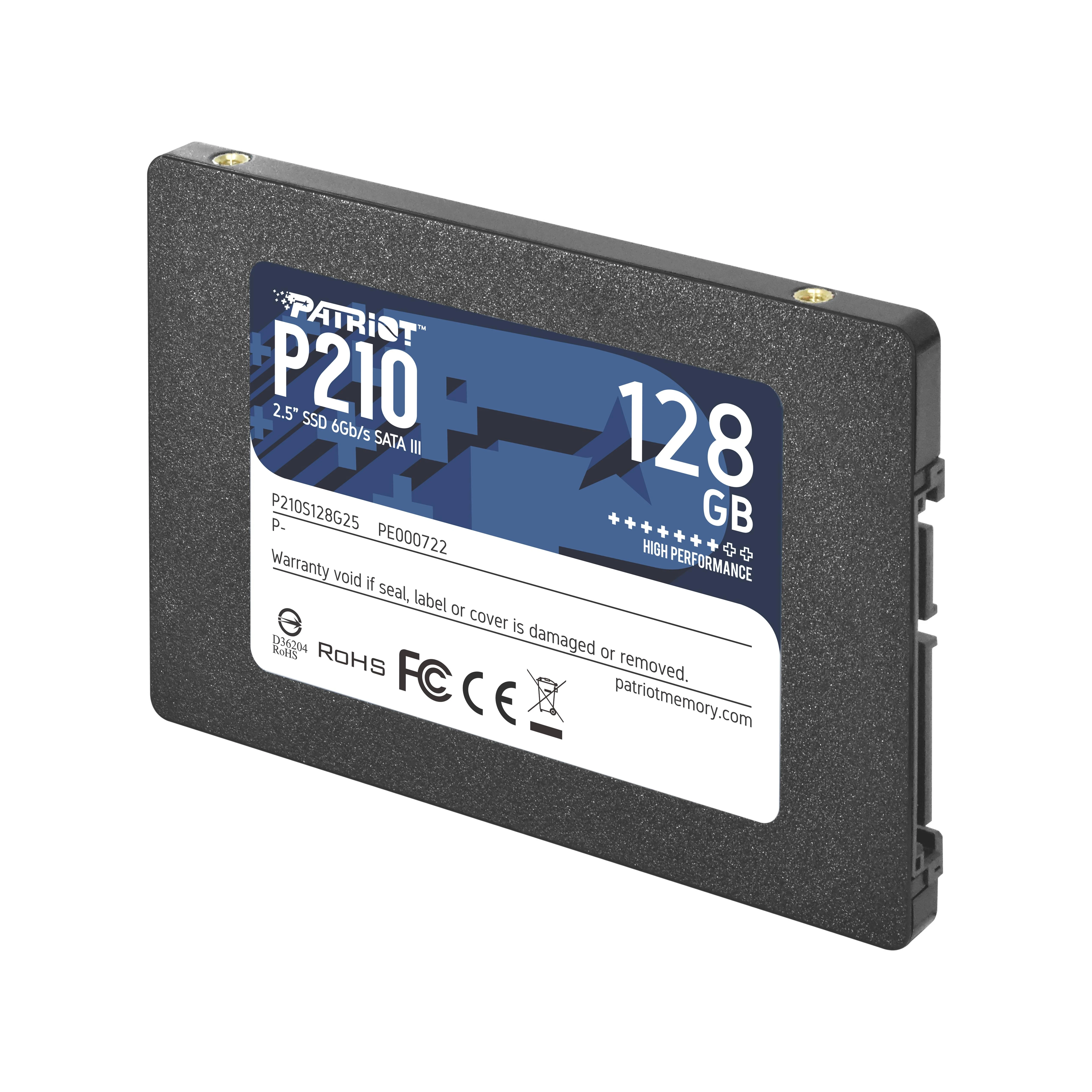 Kietasis vidinis diskas Patriot P210 SSD SATA III 2.5", 128 GB