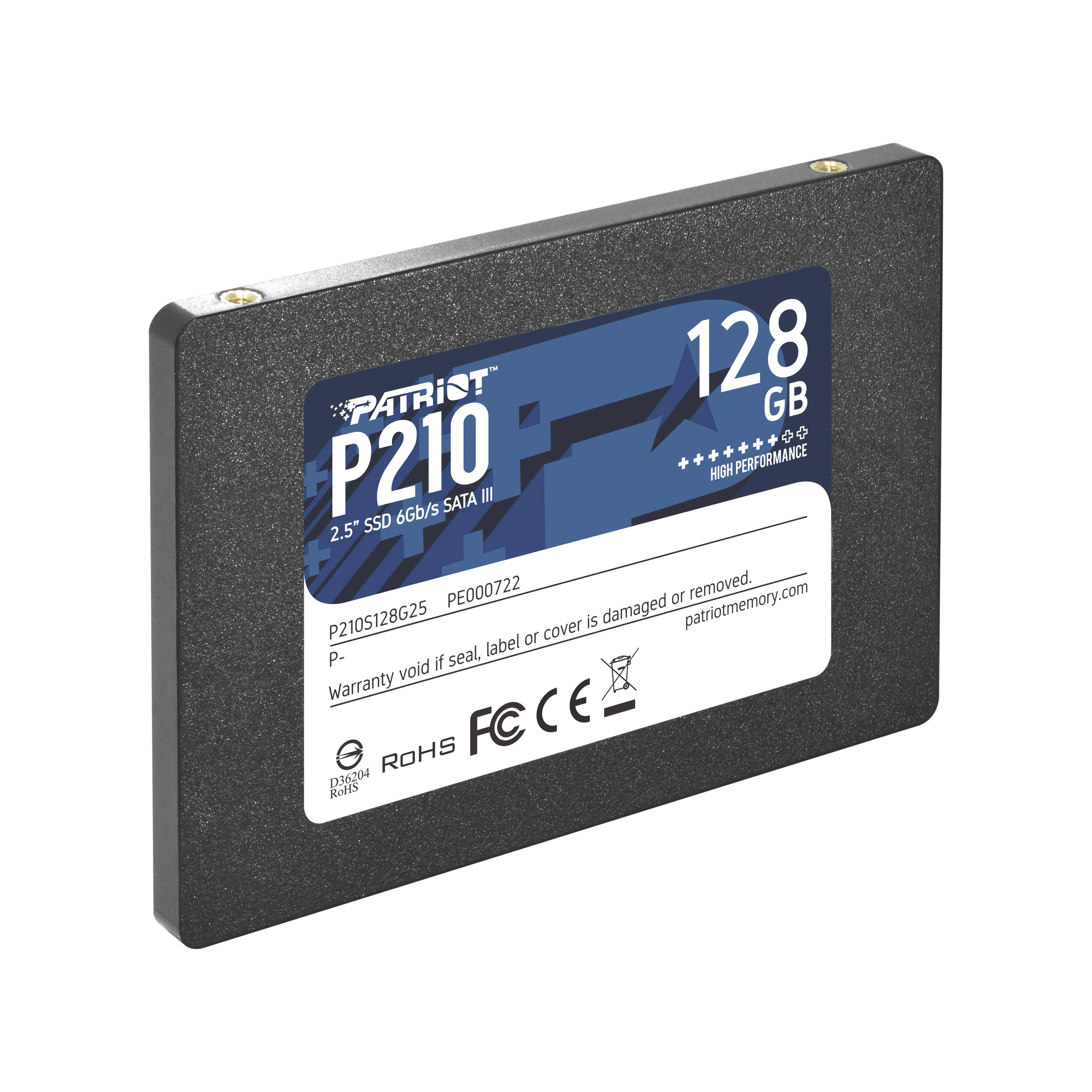 Kietasis vidinis diskas Patriot P210 SSD SATA III 2.5", 128 GB