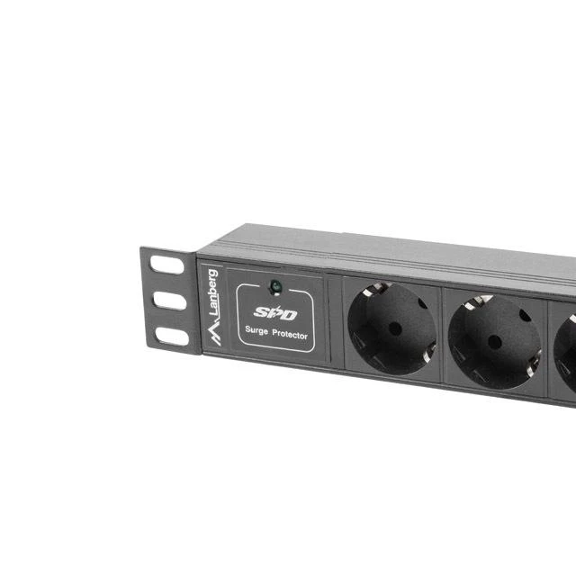 LANBERG PDU-03E-0200-BK PDU 10 1U 16A 3x 230v PL 2m Juodas