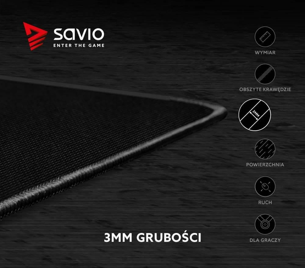 Žaidimų Pelės Kilimėlis - Savio Precision Control XXL 1000x500x3mm