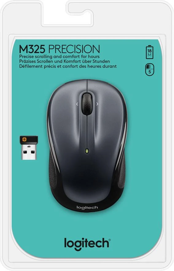 Optinė belaidė pelė Logitech M325 tamsiai pilka
