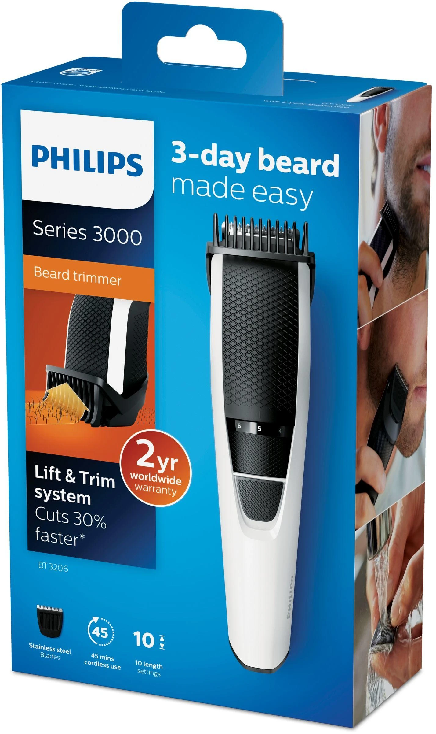 Barzdaskutė Philips BT3206/14 barzdos kirptuvas