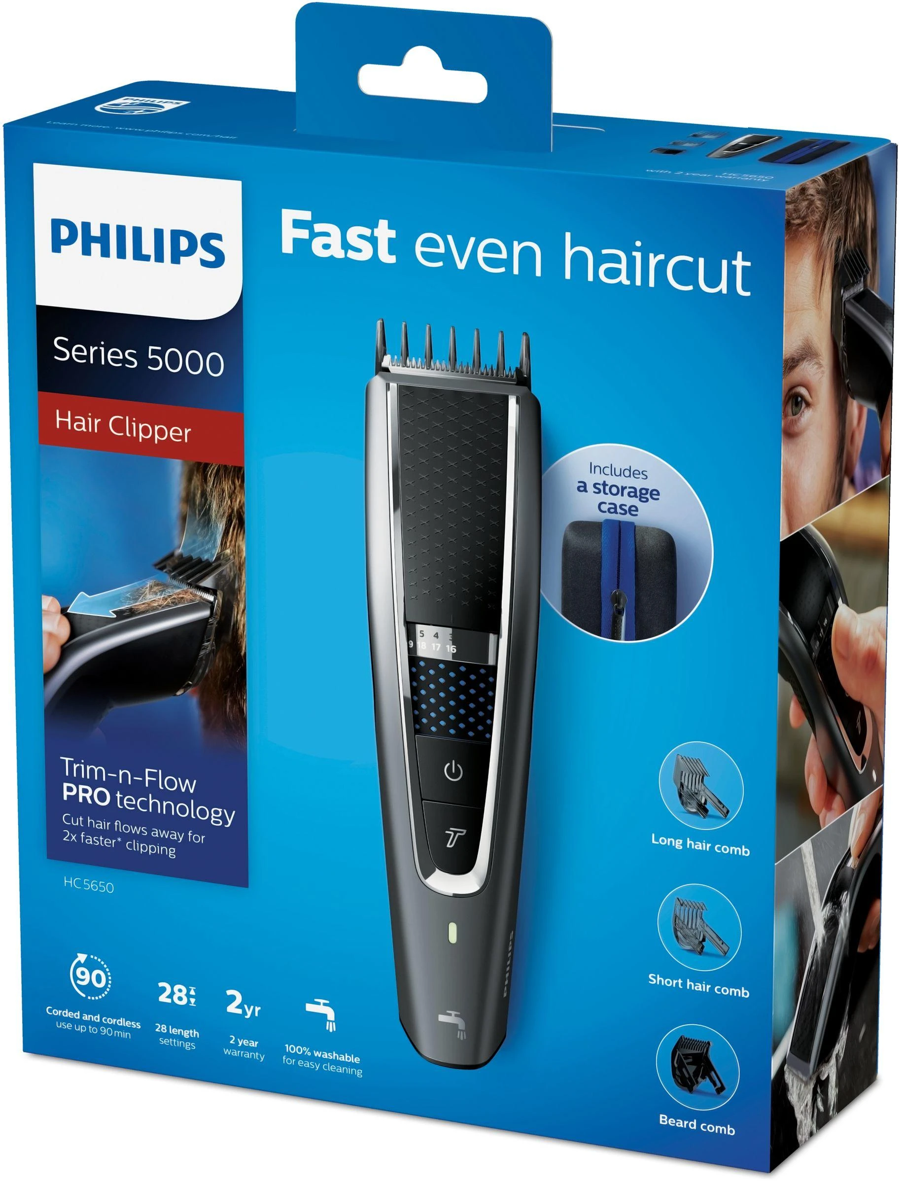Plaunama plaukų kirpimo mašinėlė Philips Hairclipper series 5000 HC5650/15