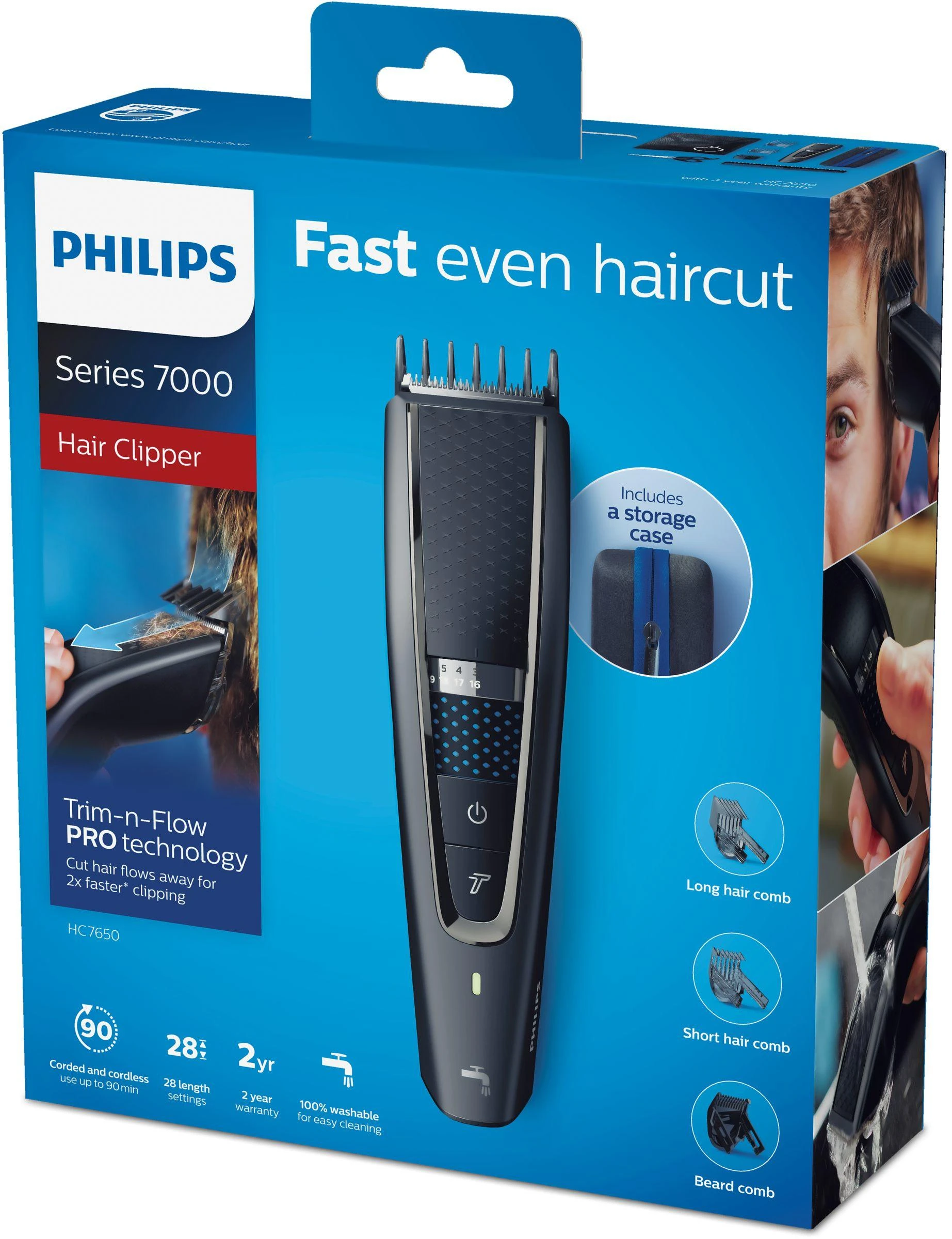 Philips Series 7000 HC7650 / 15 plaukų kirpimo mašinėlė