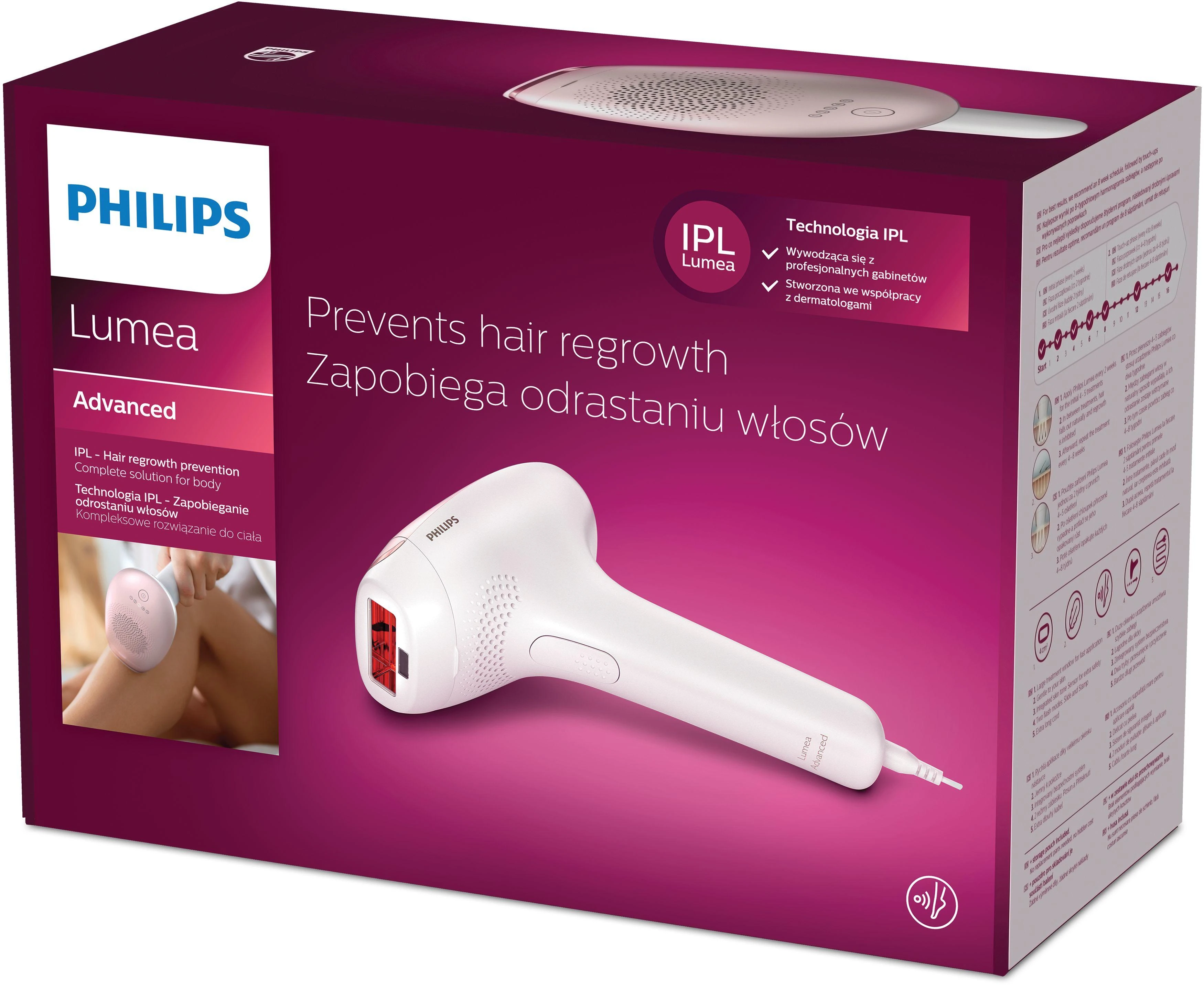 Fotoepiliatorius Philips Lumea Advanced SC1994/00, Baltos/Rausvos spalvos