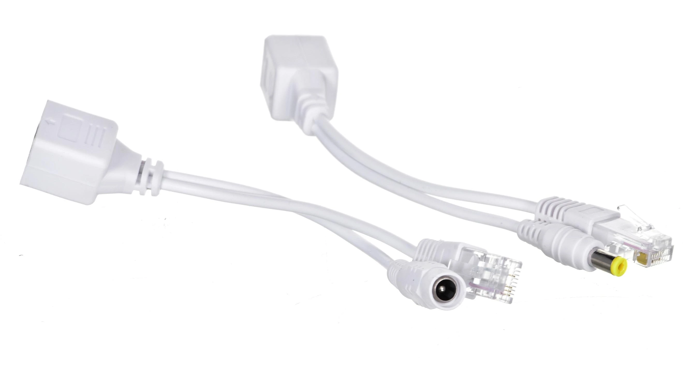 POE adapterių pora su RJ45 ir DC jungtimis