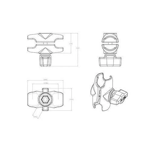 Ram Mounts Rams Montuoja UNPKG RAM DBL SOCET ARM B BALL A LENGTH