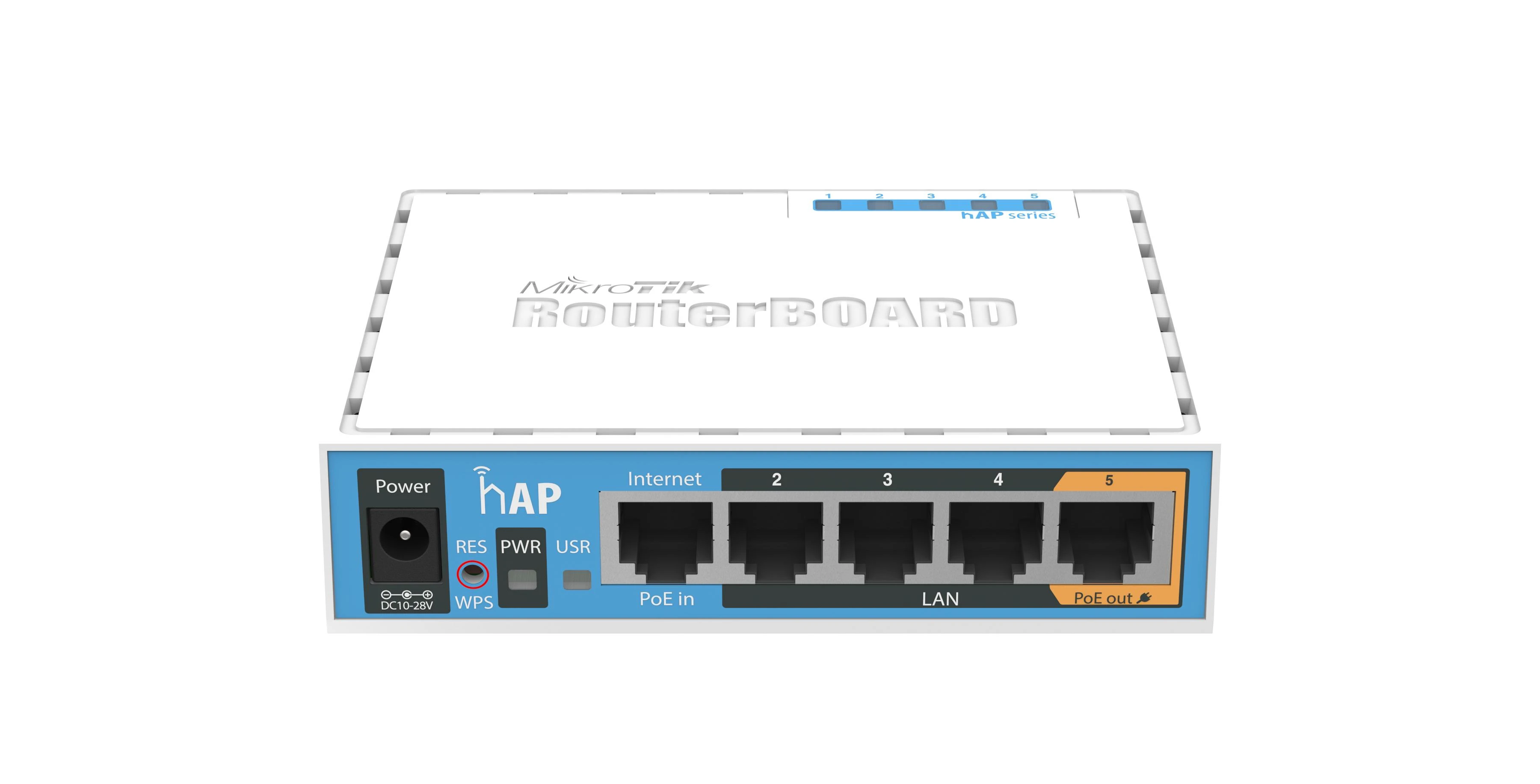 MIKROTIK RB951Ui-2nD hAP prieigos taškas 2.4GHz 5x RJ45 100Mb/s
