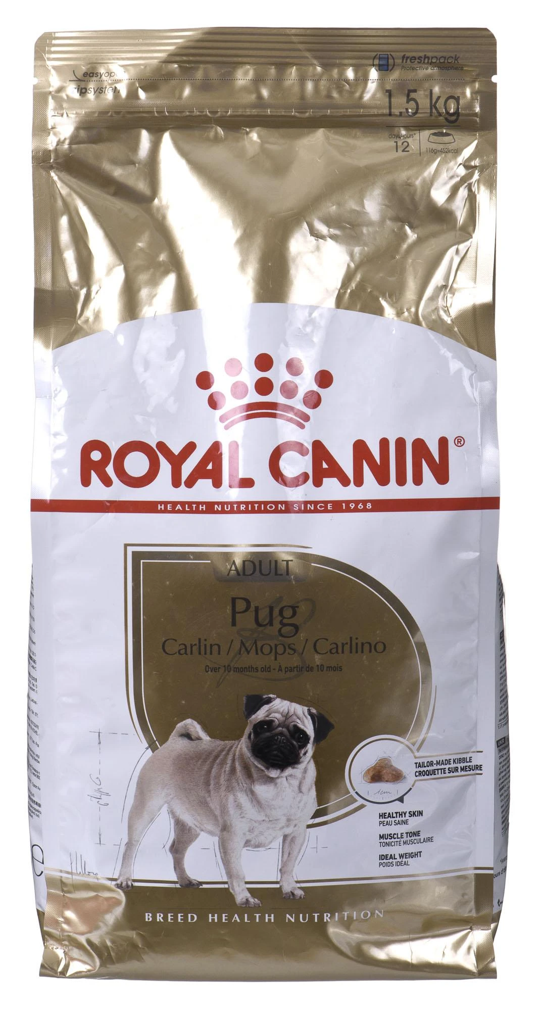 ROYAL CANIN Pug Adult Sausas ėdalas suaugusiems šunims, 1,5kg